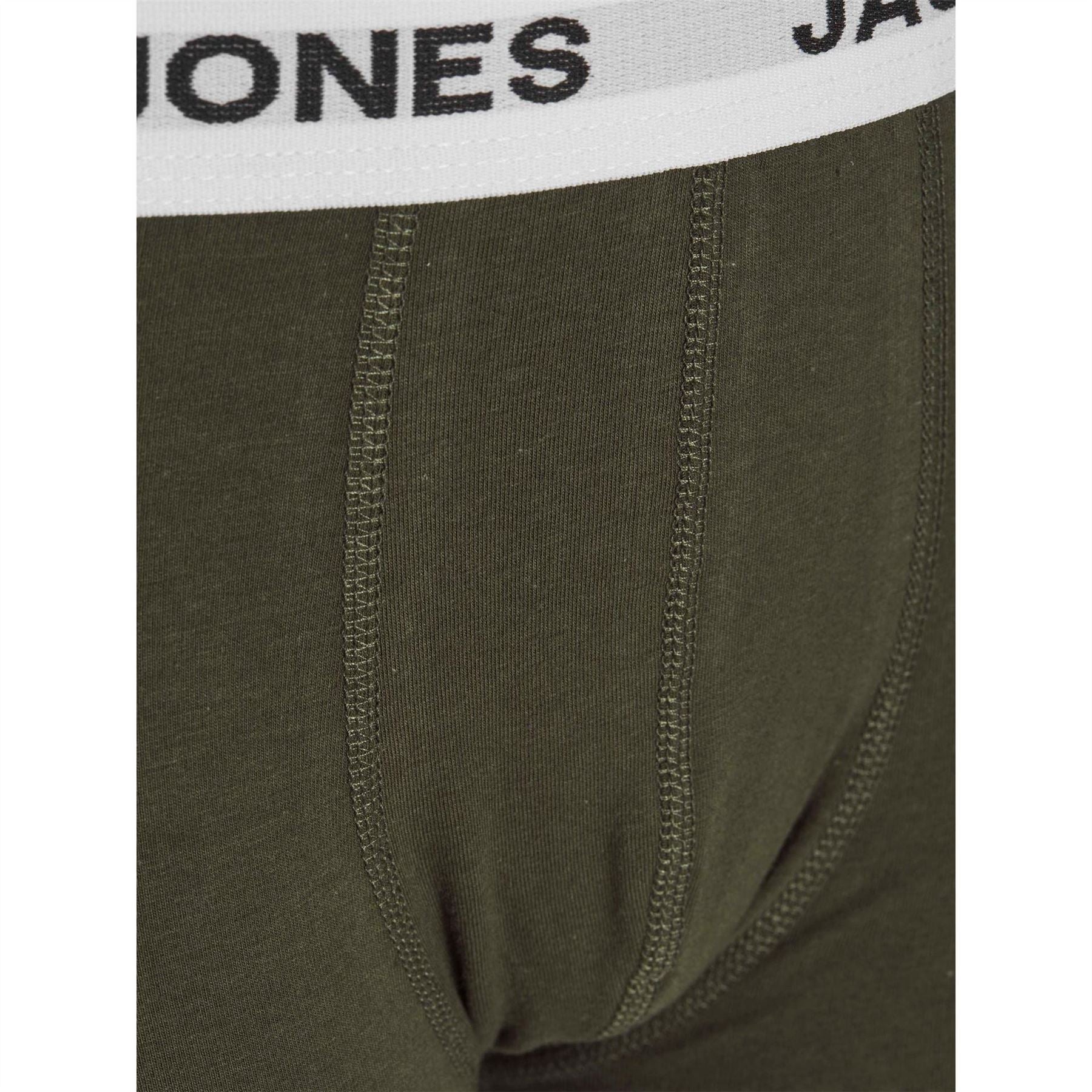 Jack and Jones White Waistband Pack Boxer Trunks