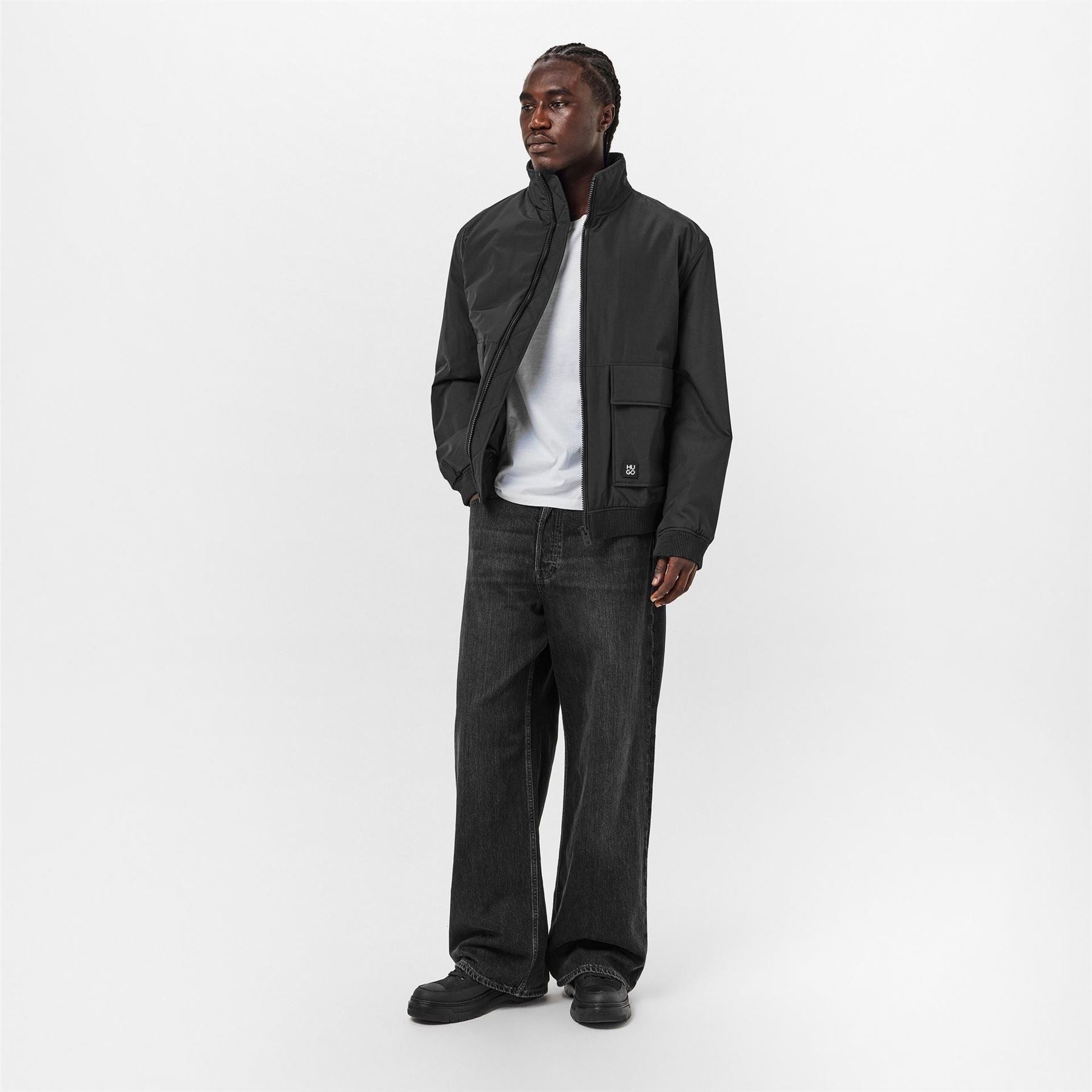 Hugo HUGO Water Repellent Full Zip Bomber Jacket