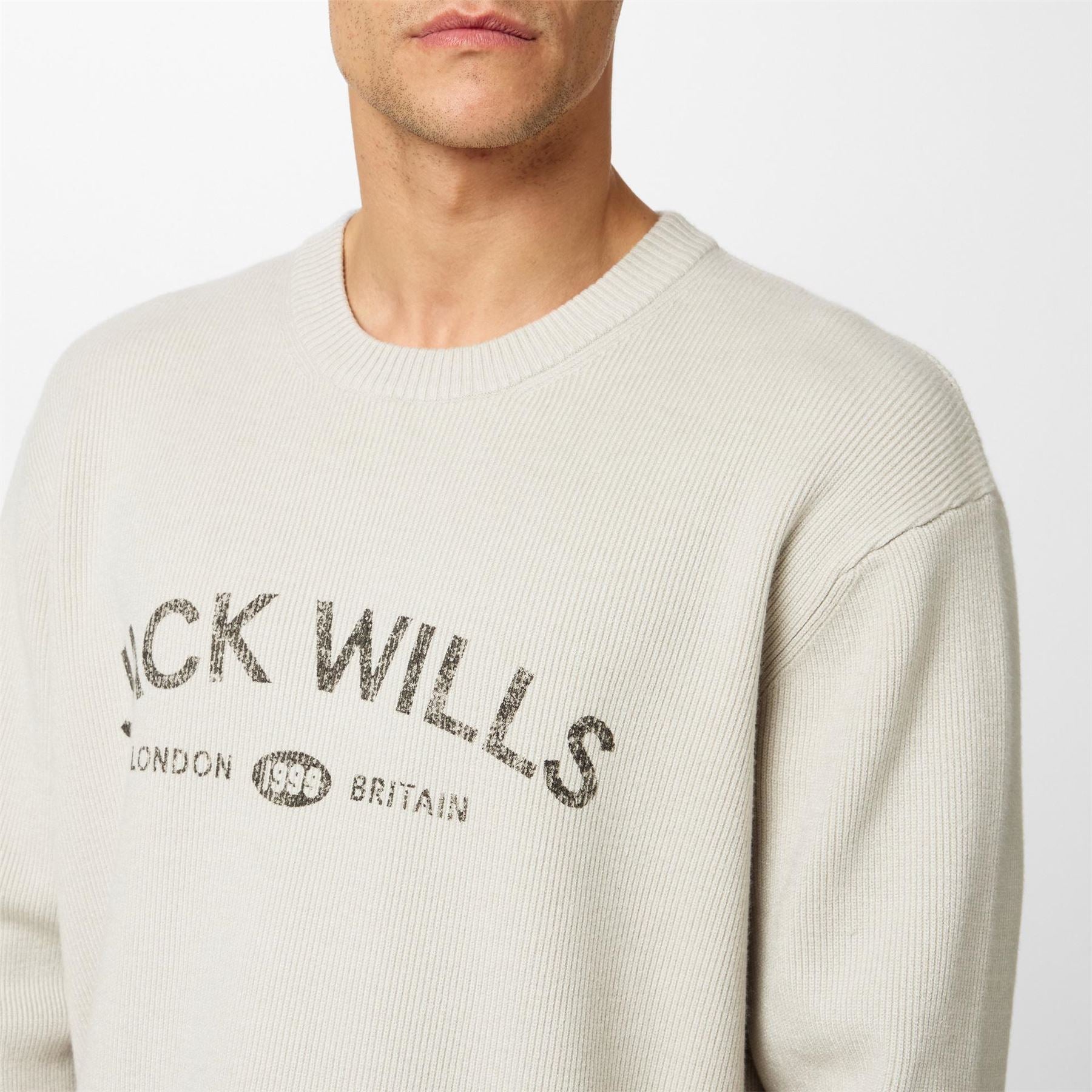 Jack Wills Crew Neck Logo Regular Fit Sweater