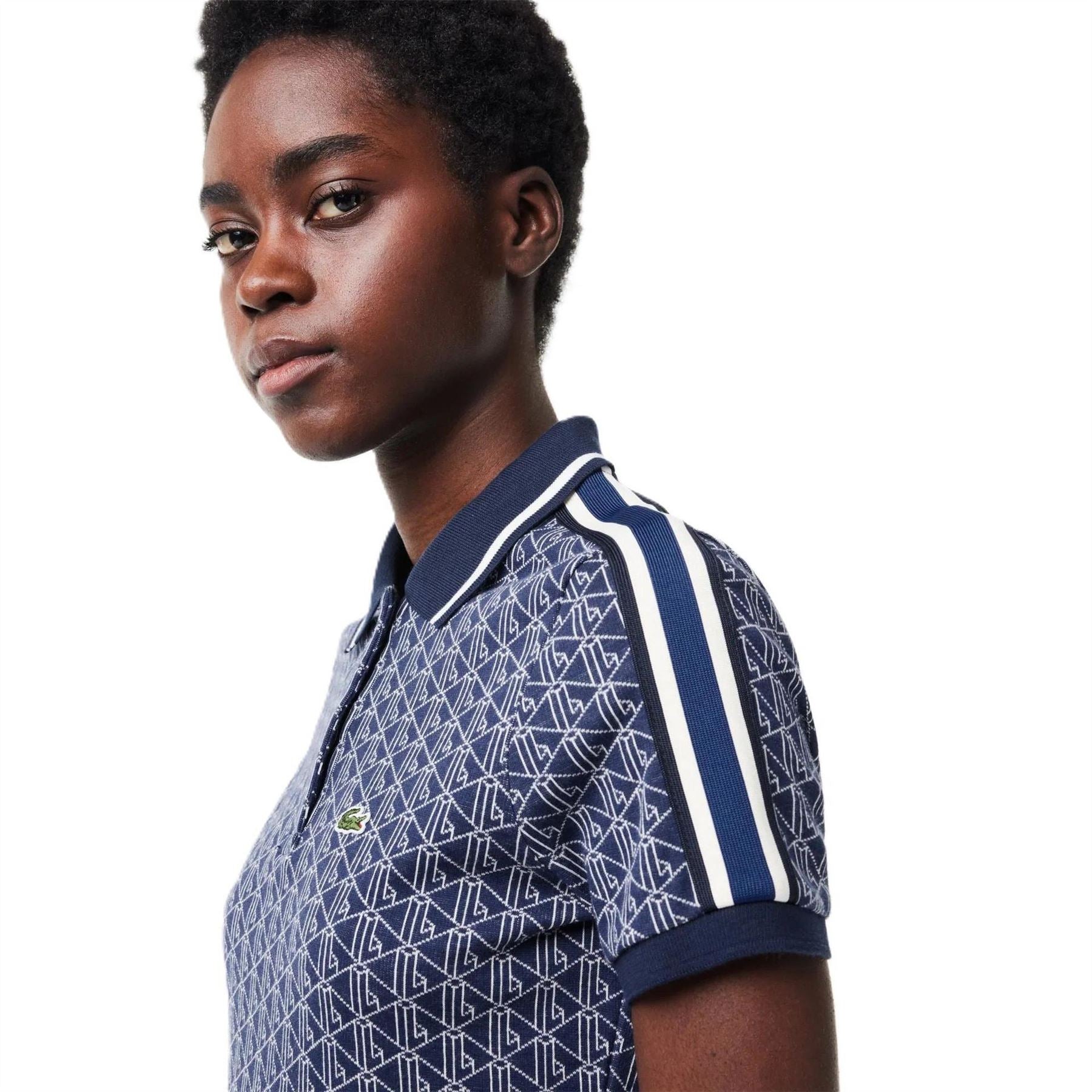 Lacoste Monogram Jacquard Short Sleeve Polo Shirt