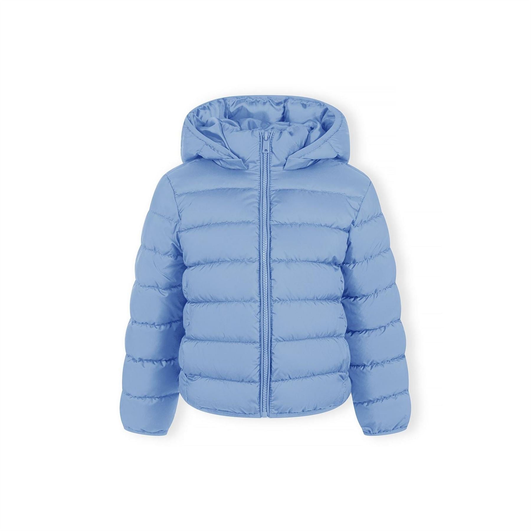 Minoti Girls Quilted Jacket With Detachable Hood Blue
