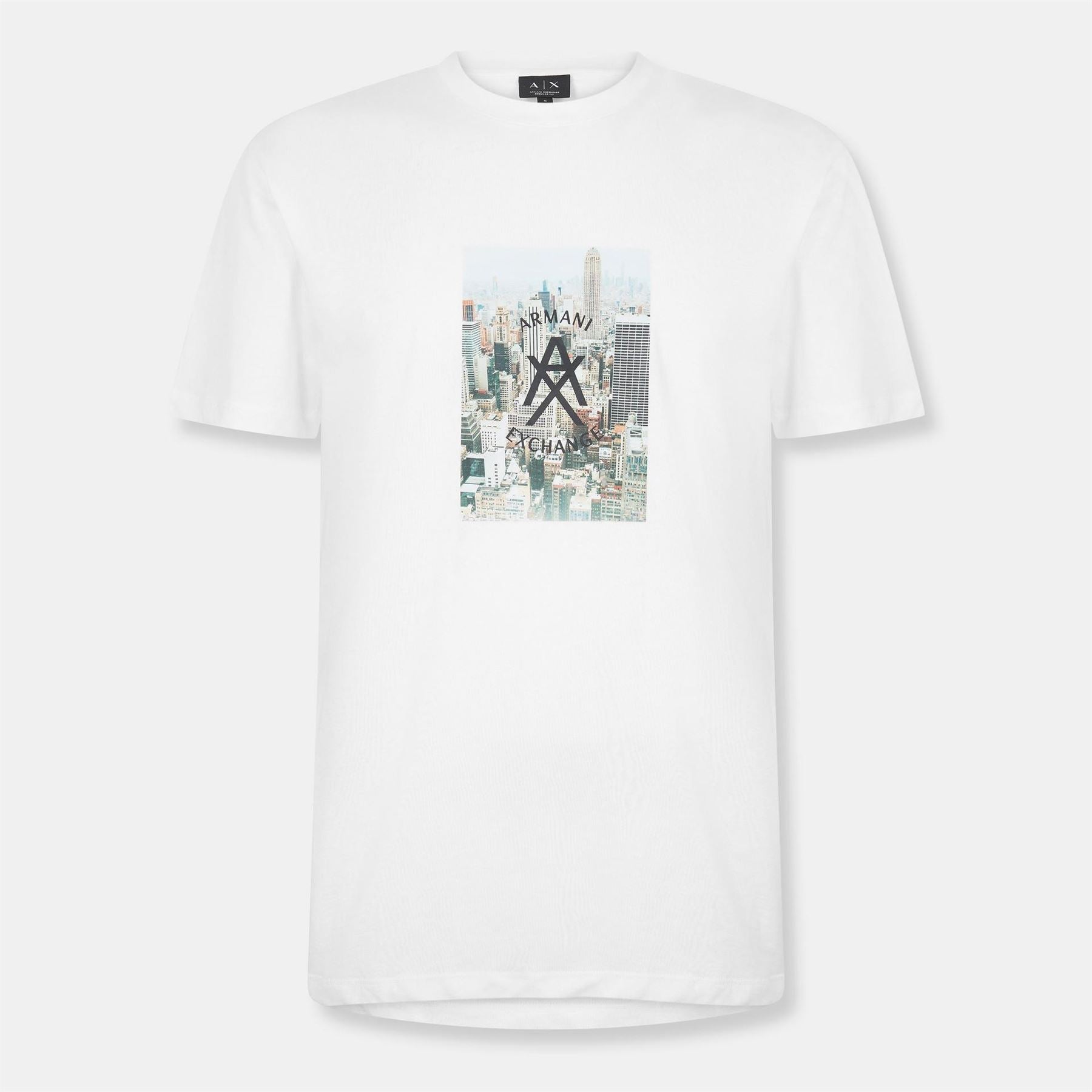 Armani Exchange Skyline Graphic Crew Neck Short Sleeve T-Shirt