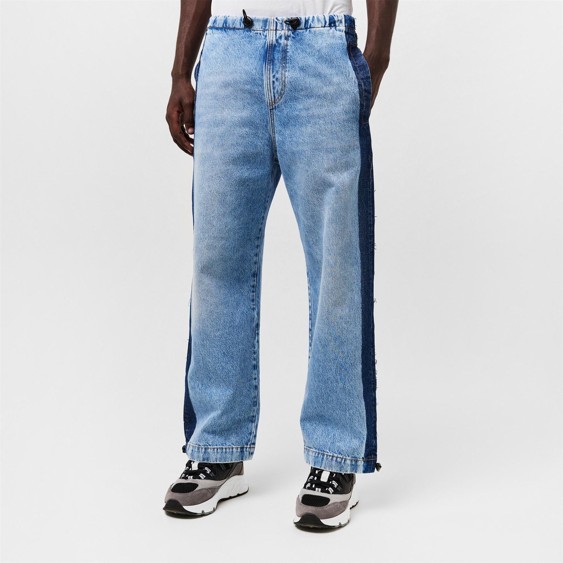 Diesel Mrtal S1 Wide Leg Relaxed Fit Jeans