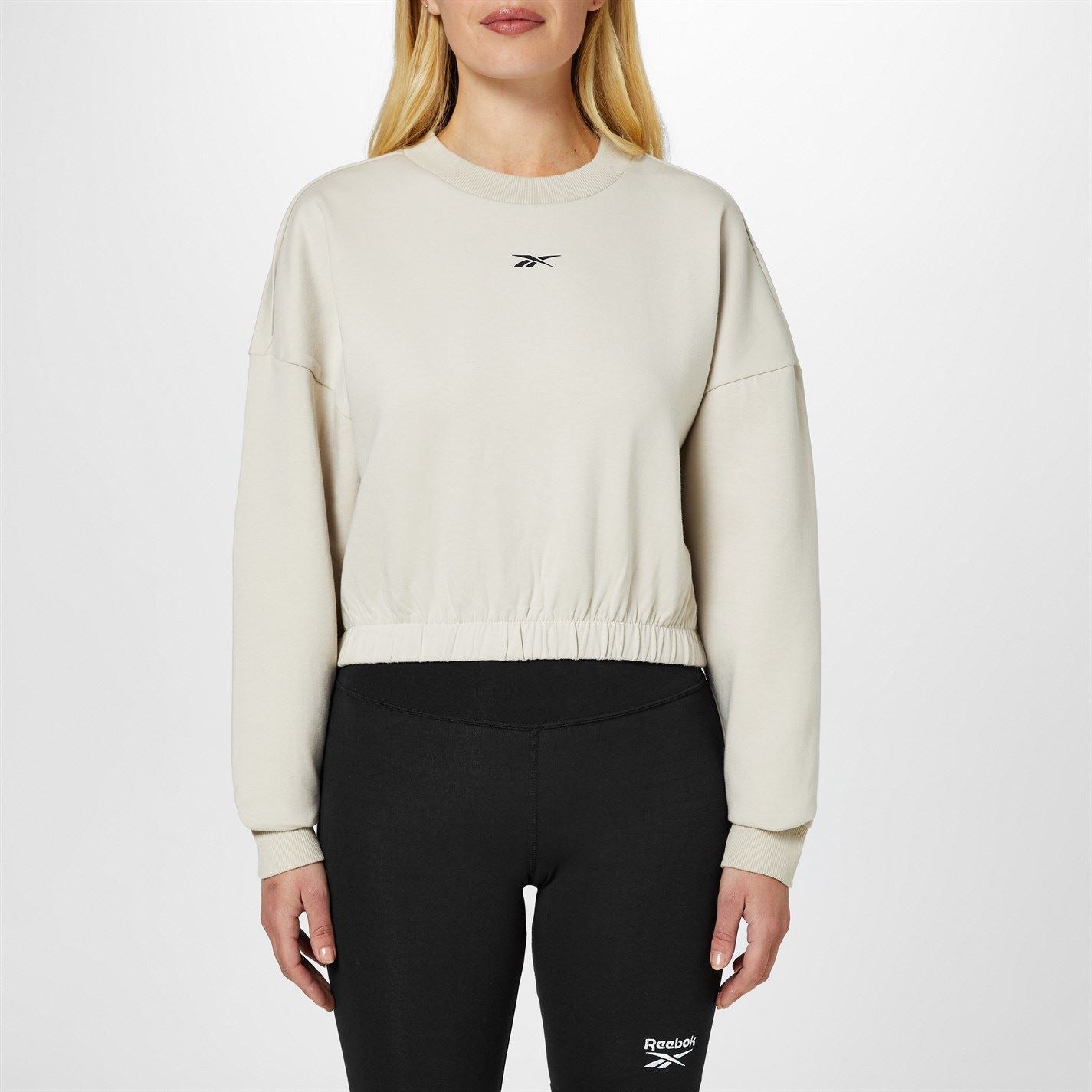 Reebok Womens Dreamblend Cotton Midlayer Sweatshirt Gym Top
