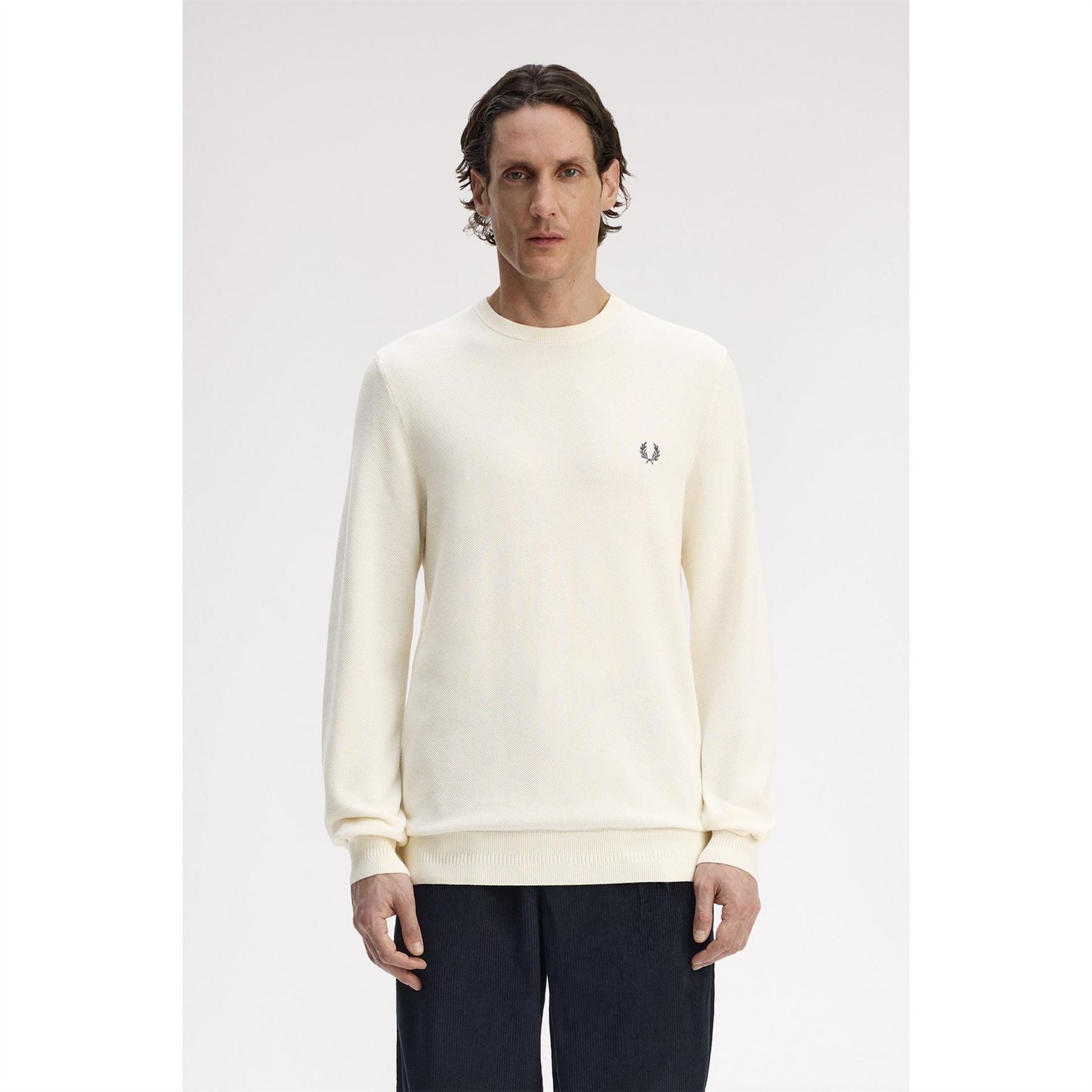 Fred Perry Pique Crew Neck Jumper