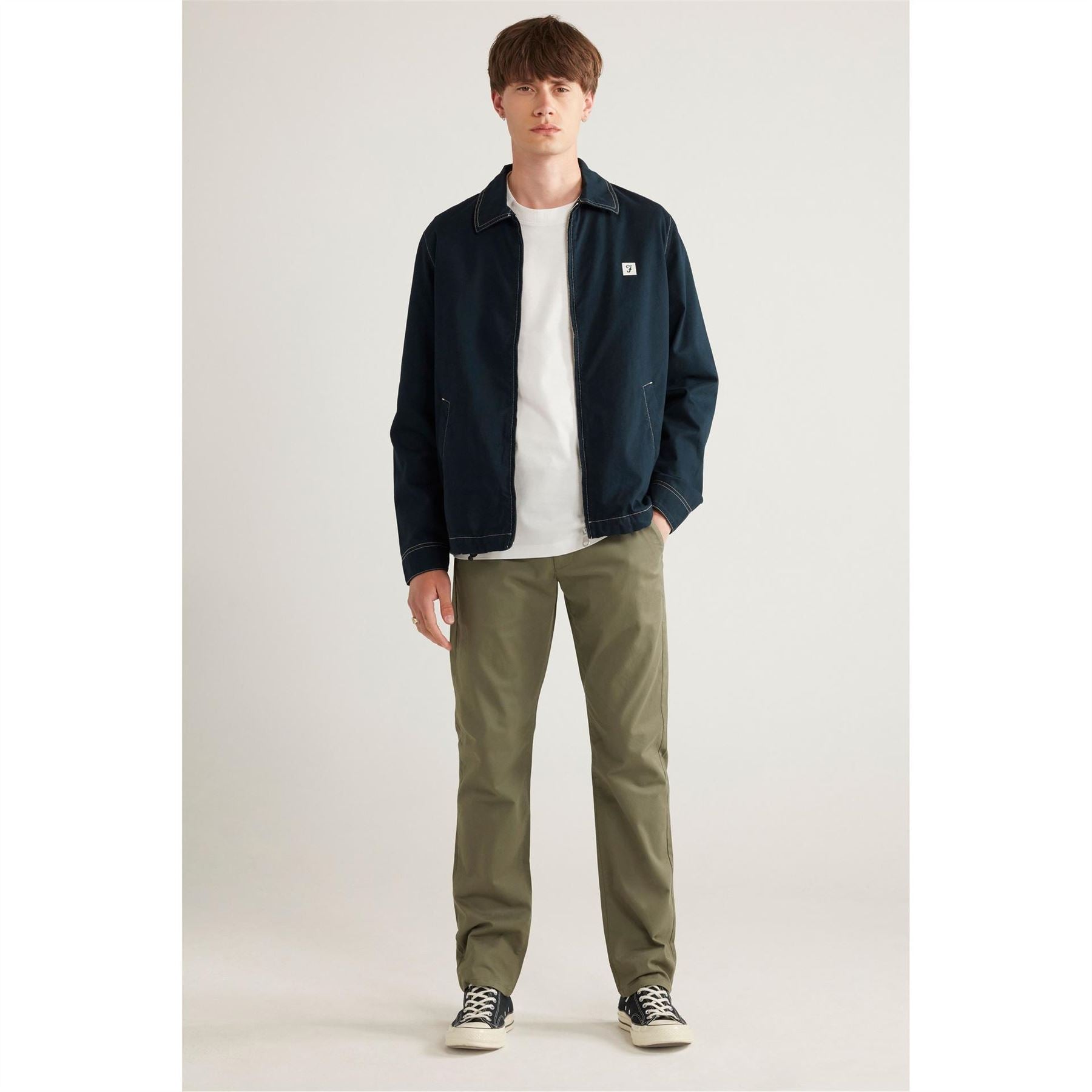 Farah Collared Neck Regular Fit Coach Jacket