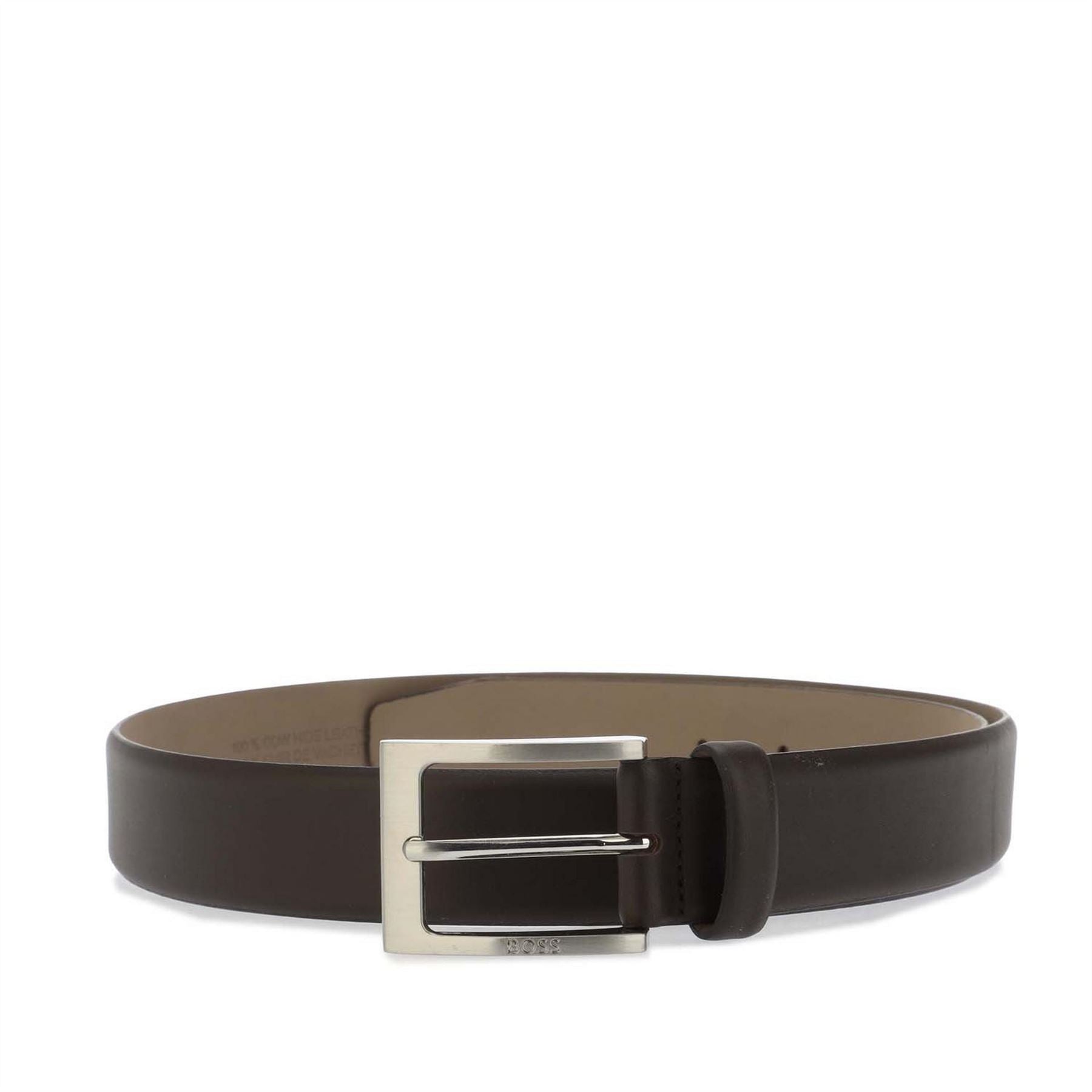 Boss Leather Pin Buckle Belt with Logo