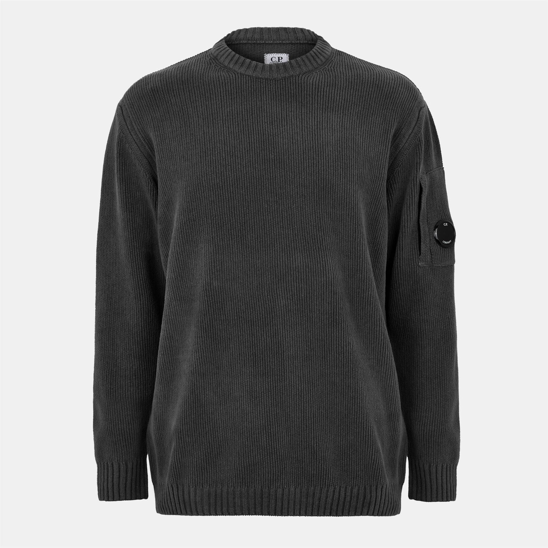 CP Company Chenille Lens Knit Crew Neck Jumper