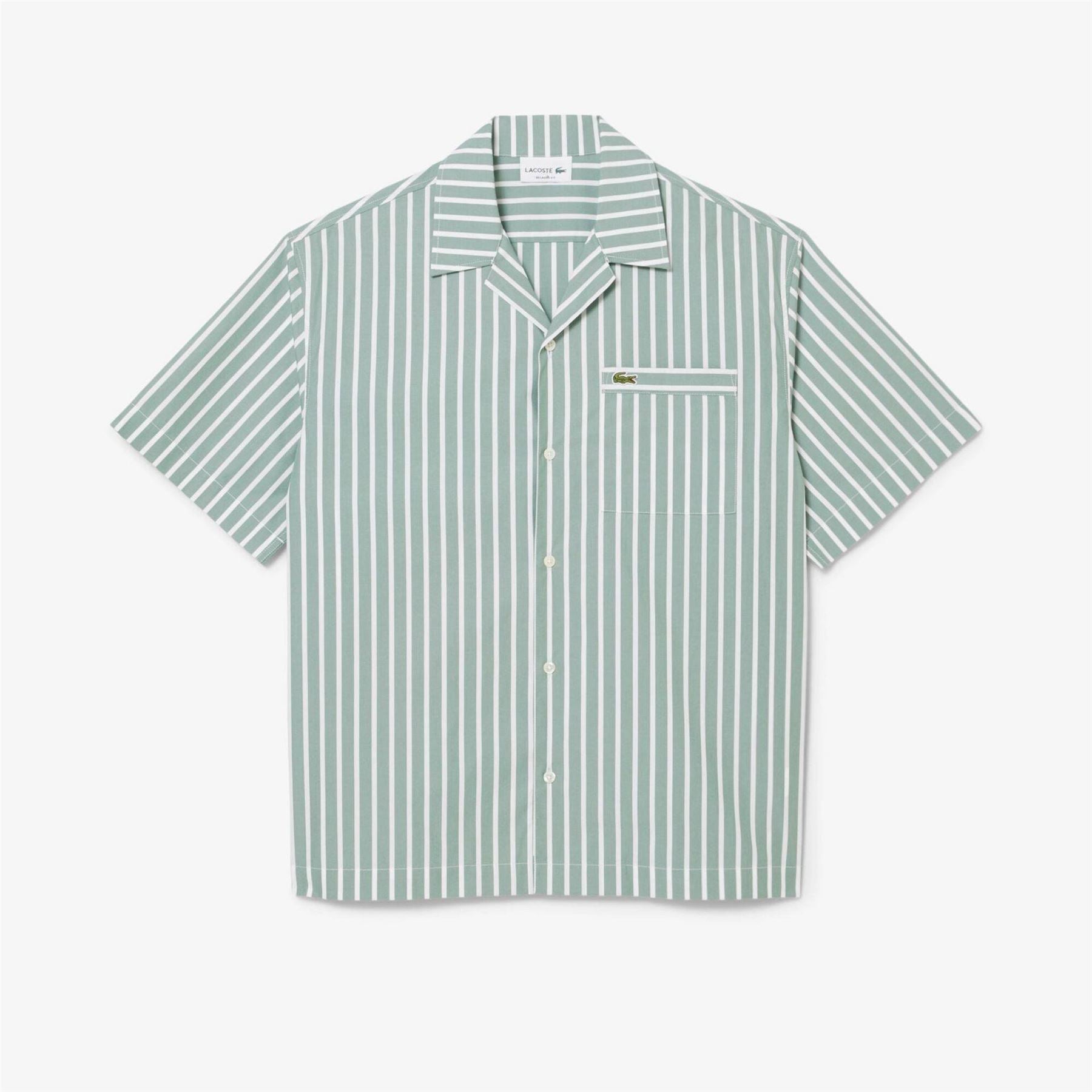 Lacoste Short Sleeve Striped Patterned Shirt