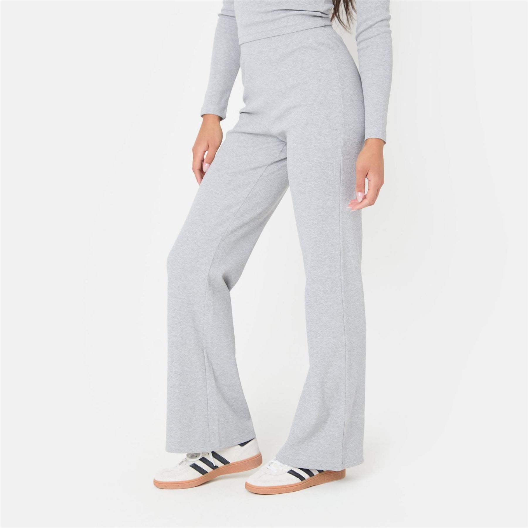 I Saw It First Rib Wide Leg Trousers
