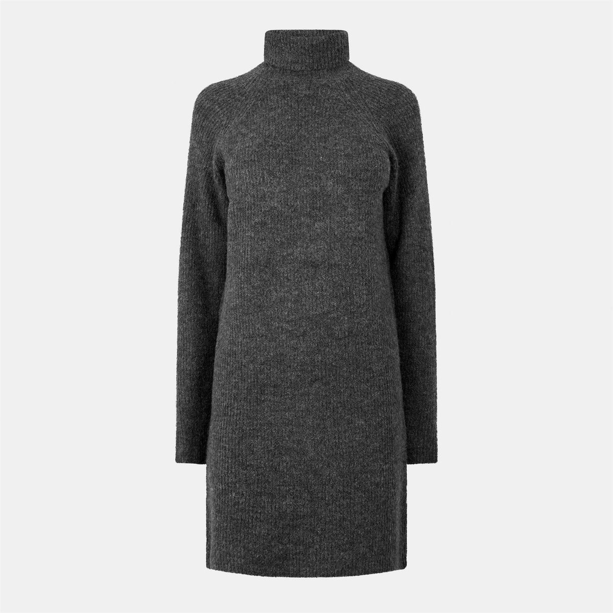 Pieces Knit Turtleneck Long Sleeve Mini Sweater Dress