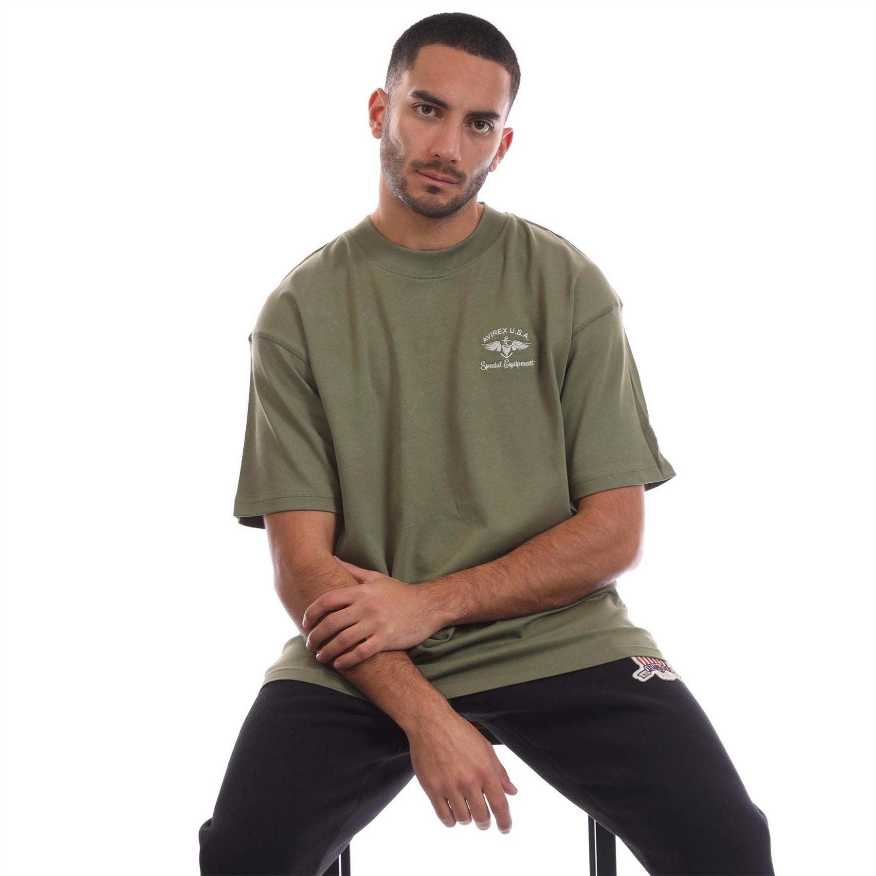 Avirex Crotona Oversize Fit Crew Neck Short Sleeve T-Shirt