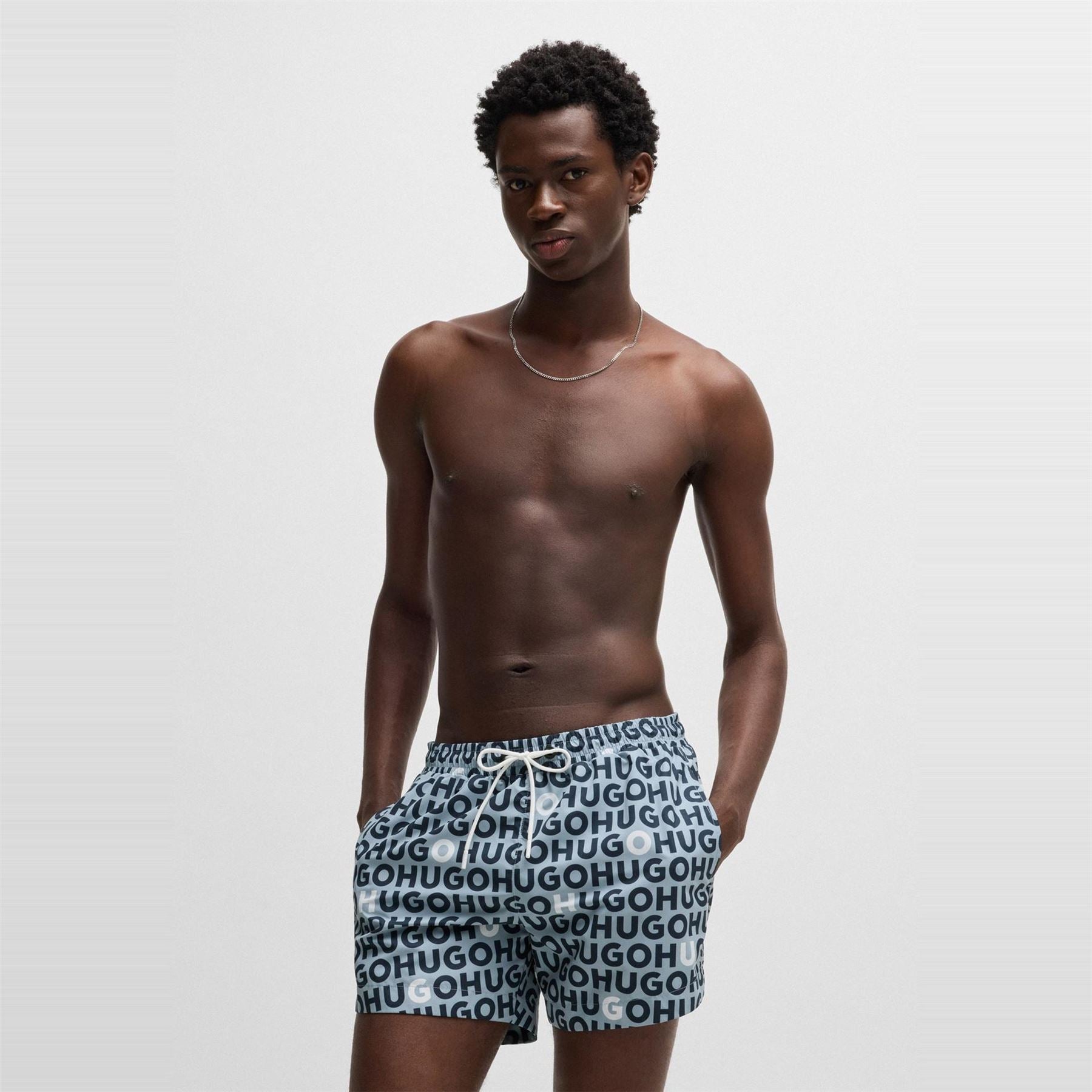 Hugo Regular Fit Swim Short with Lettering