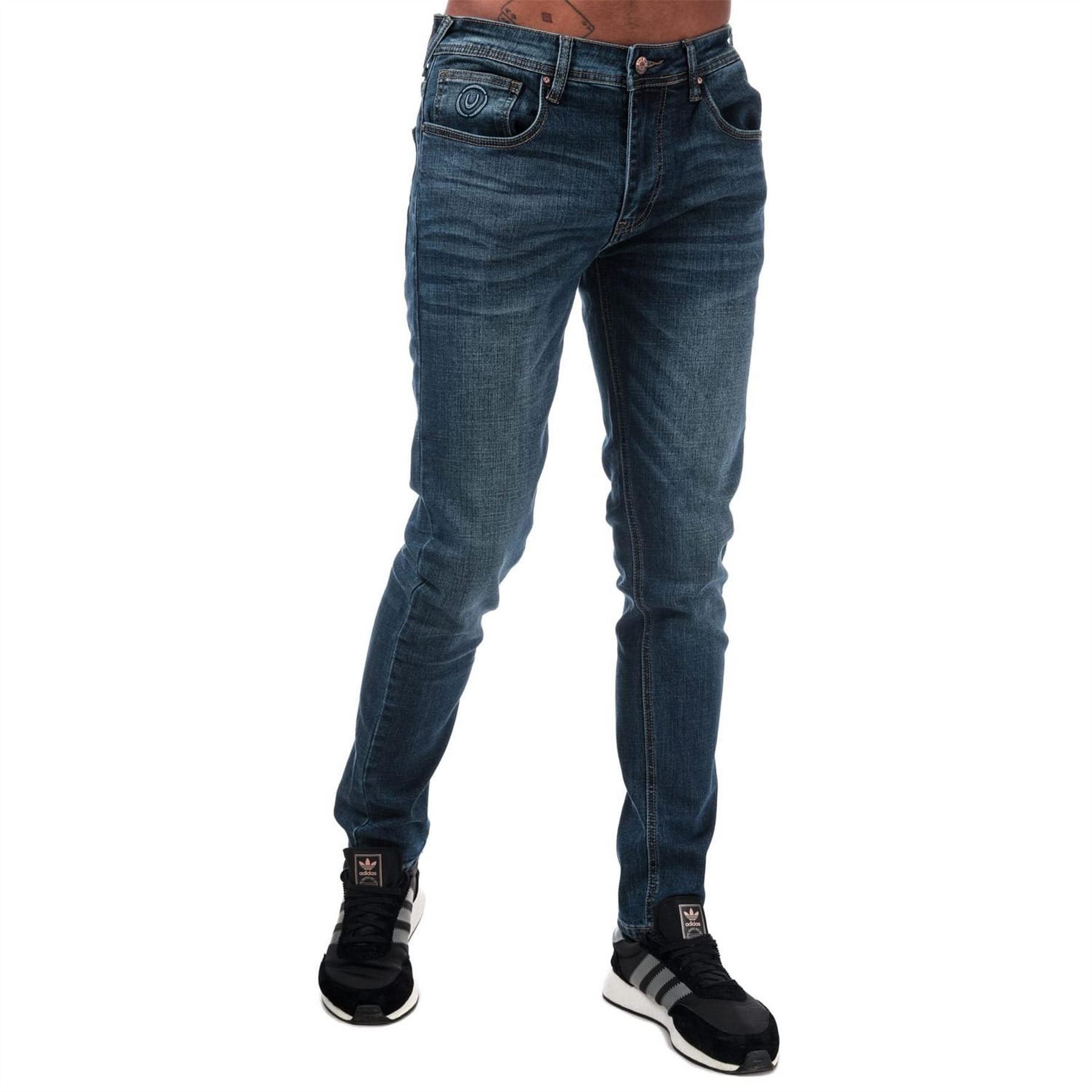 Duck and Cover Overbug Dark Wash Tapered Fit Jean
