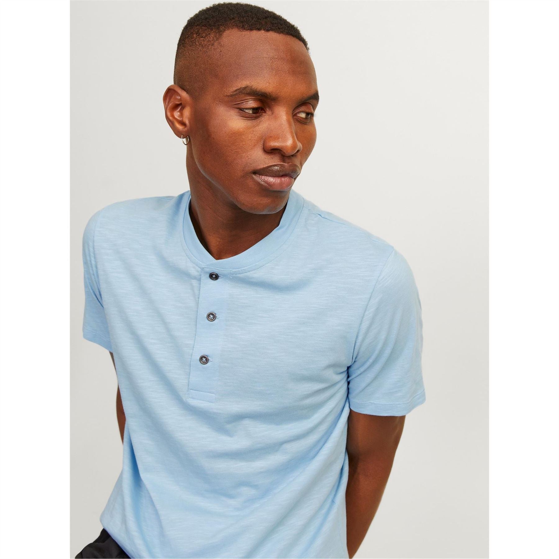 Jack and Jones Henley Regular Fit Short Sleeve Shirt