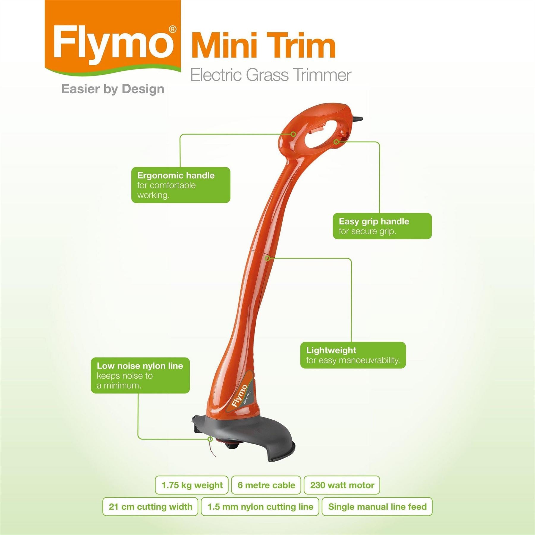 Flymo Simplimow 300 Electric Corded Rotary Lawnmower And Grass Trimmer Twin Pack