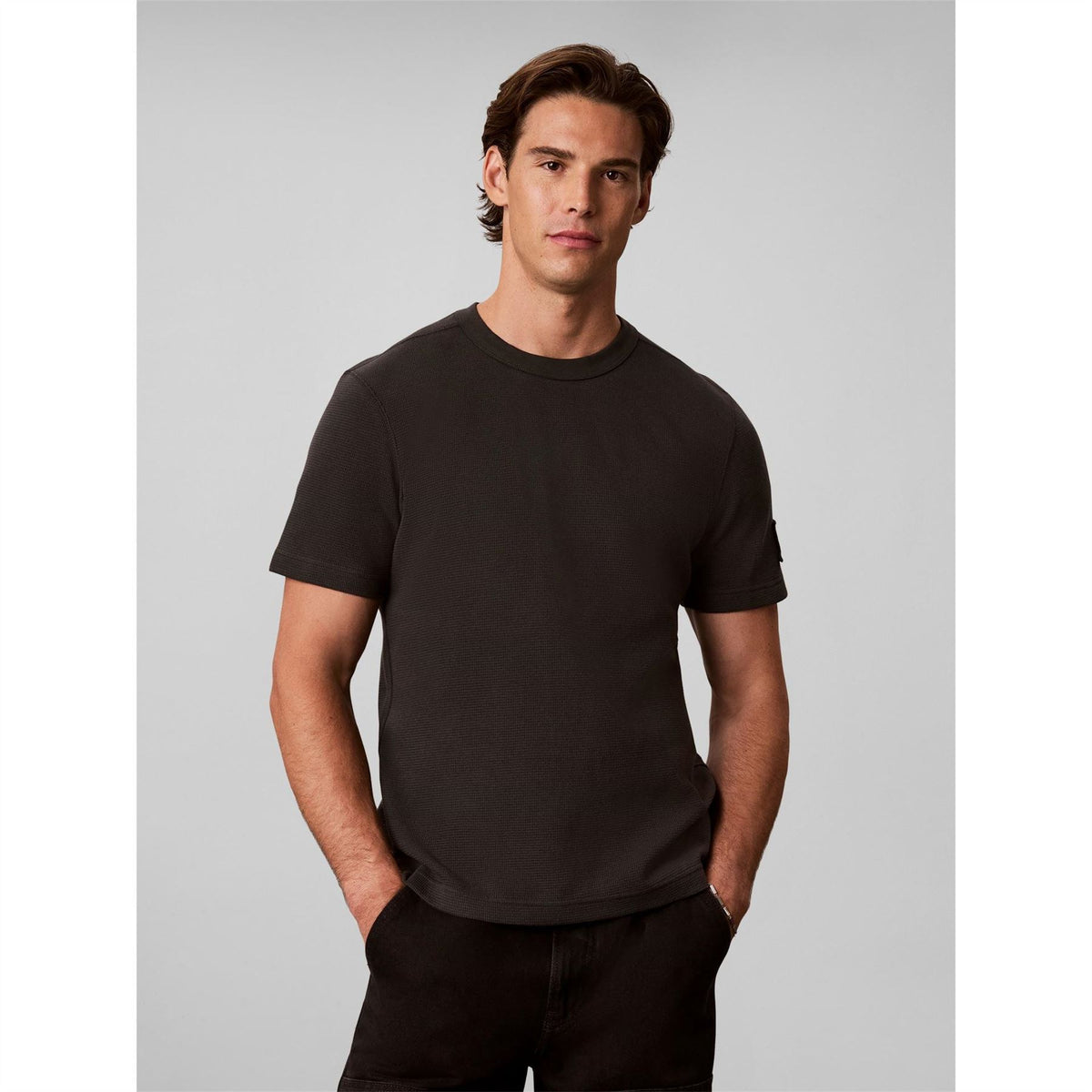Calvin Klein Jeans Waffle Badge Cotton T-Shirt