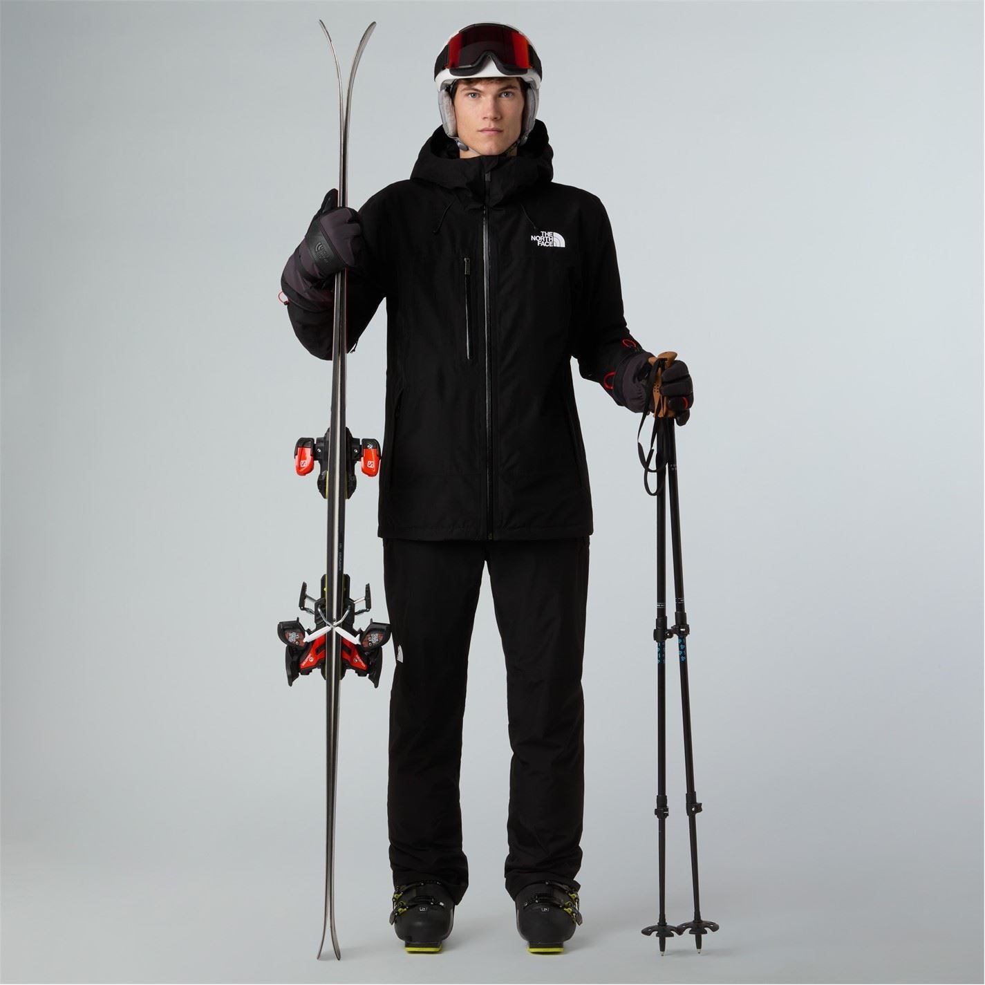 The North Face Descendit Hooded Full Zipper Ski Jacket with Chest Pocket