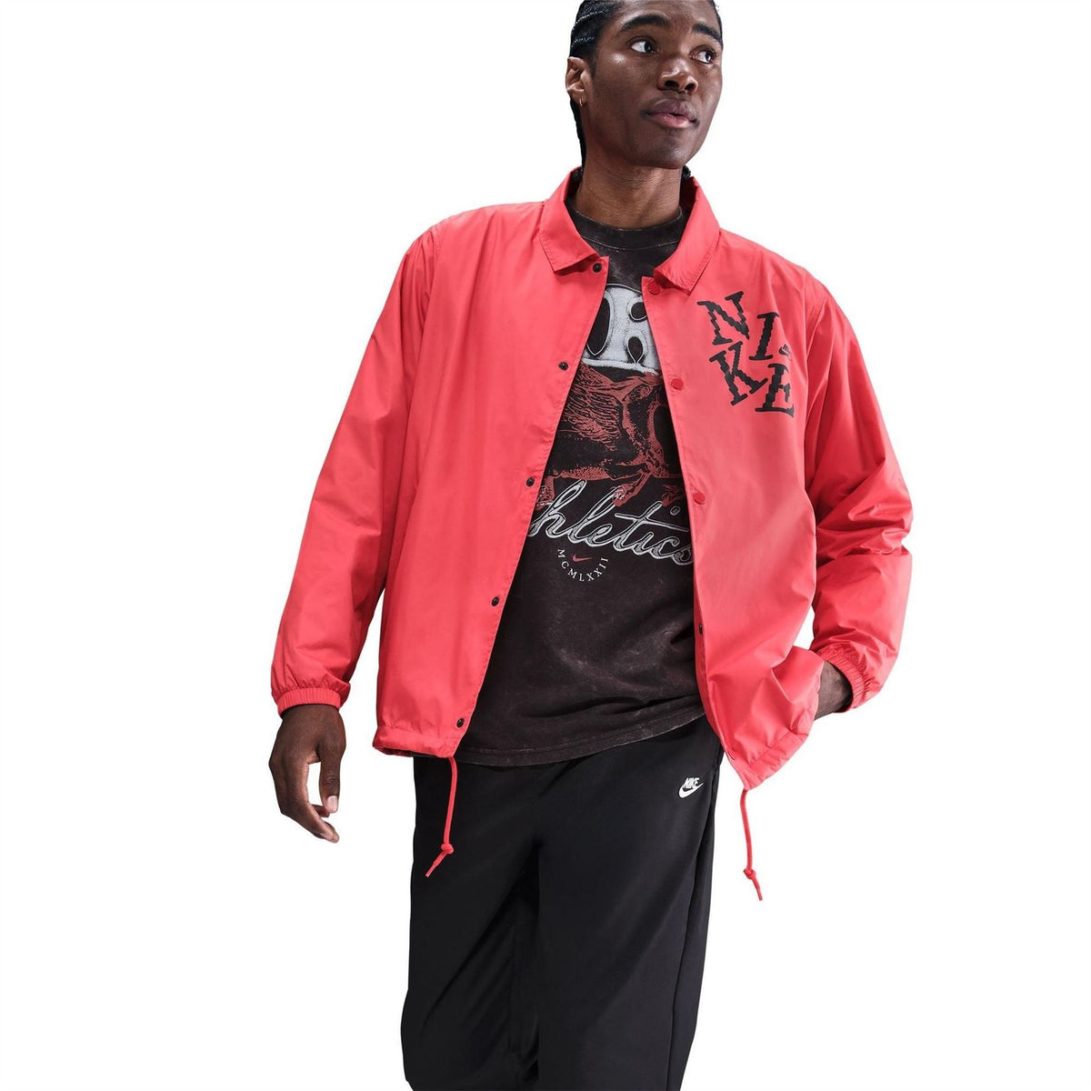 Nike Club Solid Patterned Straight Track Pants