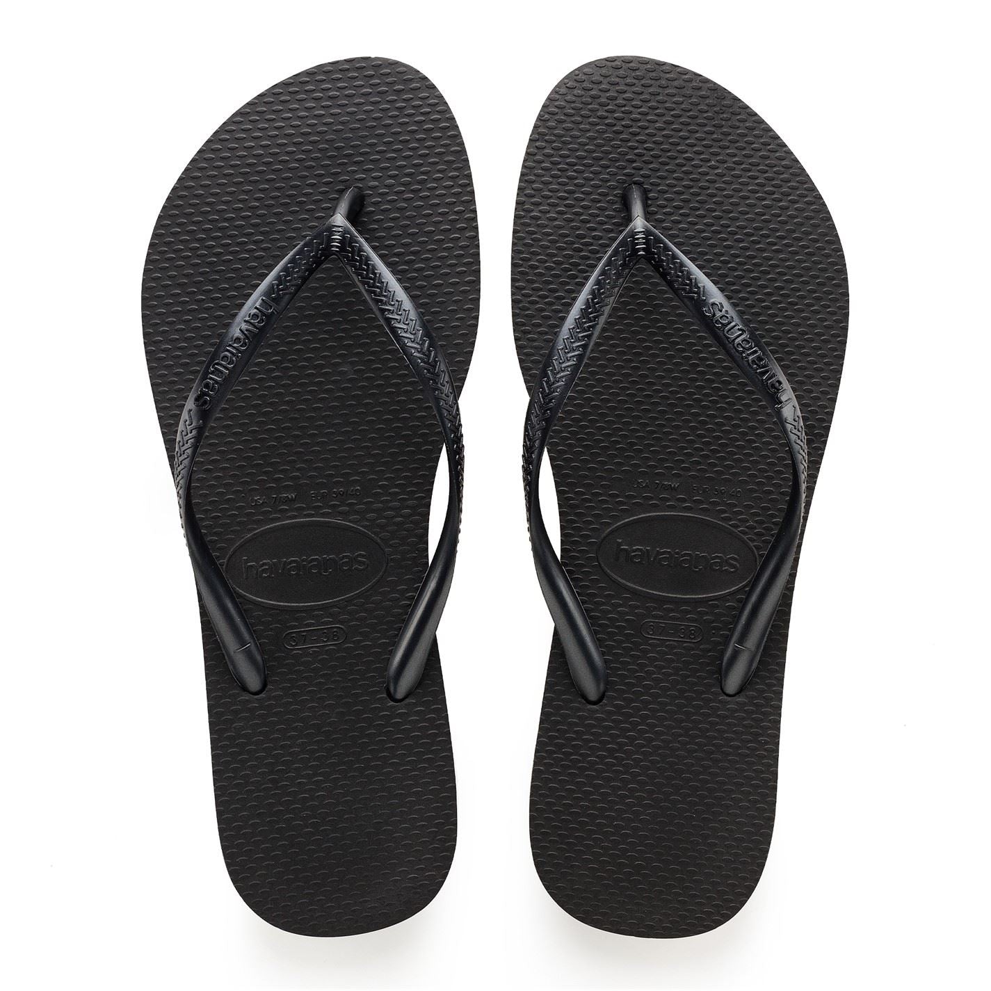 Havaianas Slim Textured Flat Heel Flip Flops