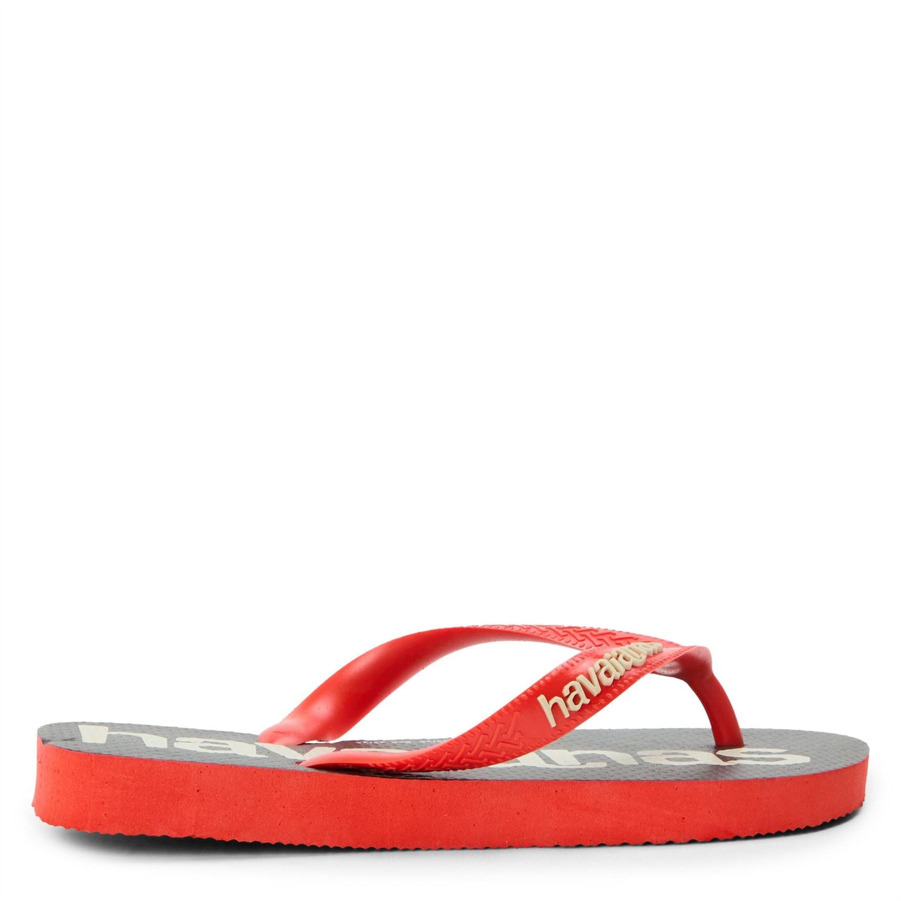 Havaianas Hav. Top Logomania 2 Ruby Red Ruby Flip Flops Womens