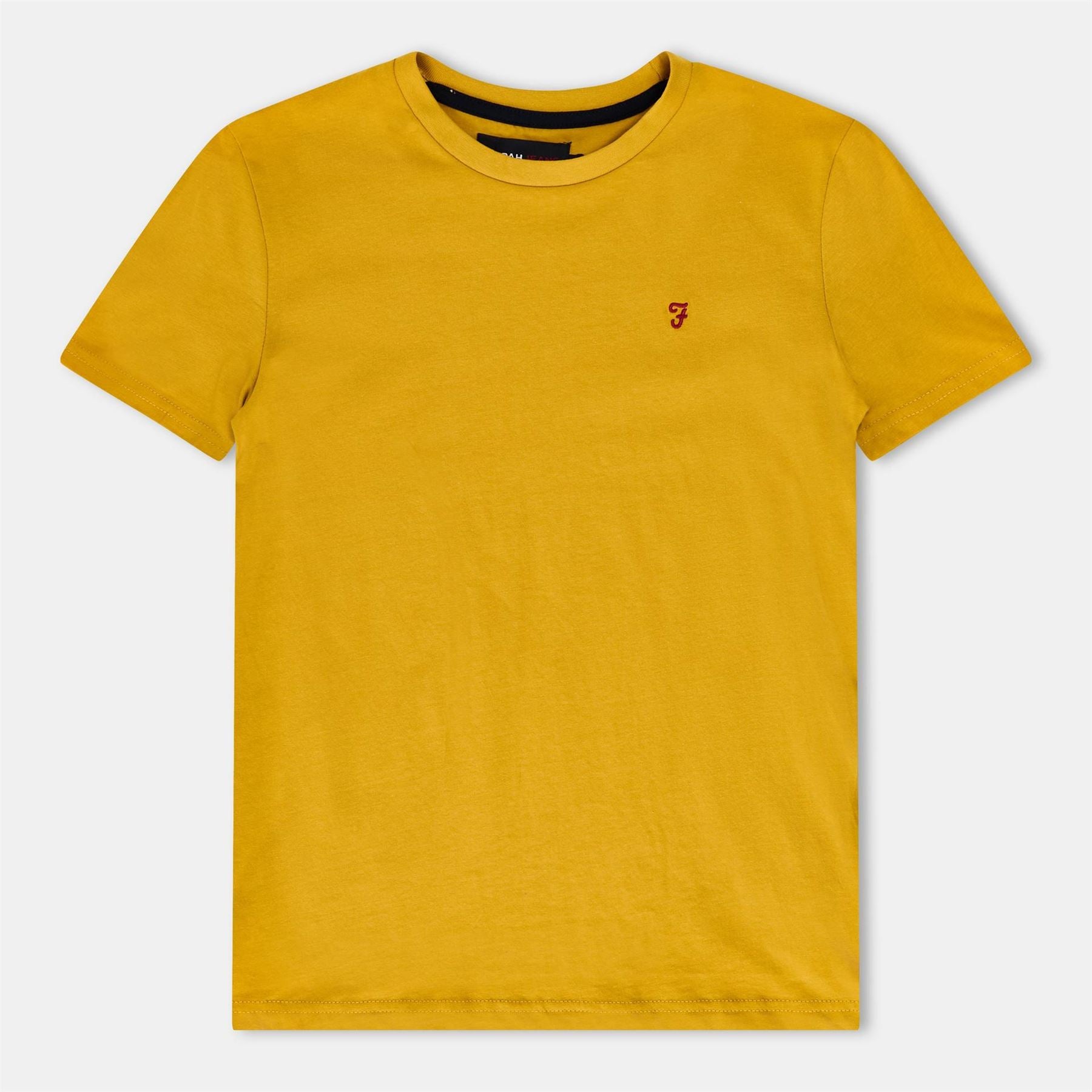 Farah Denny Crew Neck Ribbed Collar Short Sleeve T-Shirt