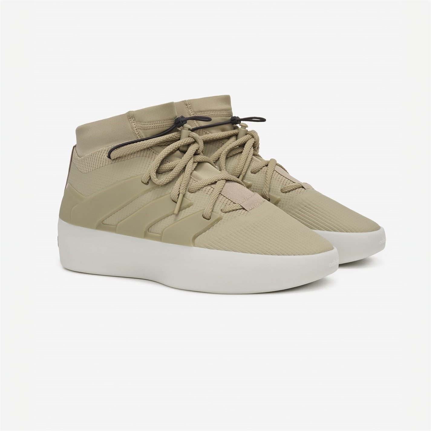 adidas Athlec Mid Top Lace-Up Ribbed Sneakers