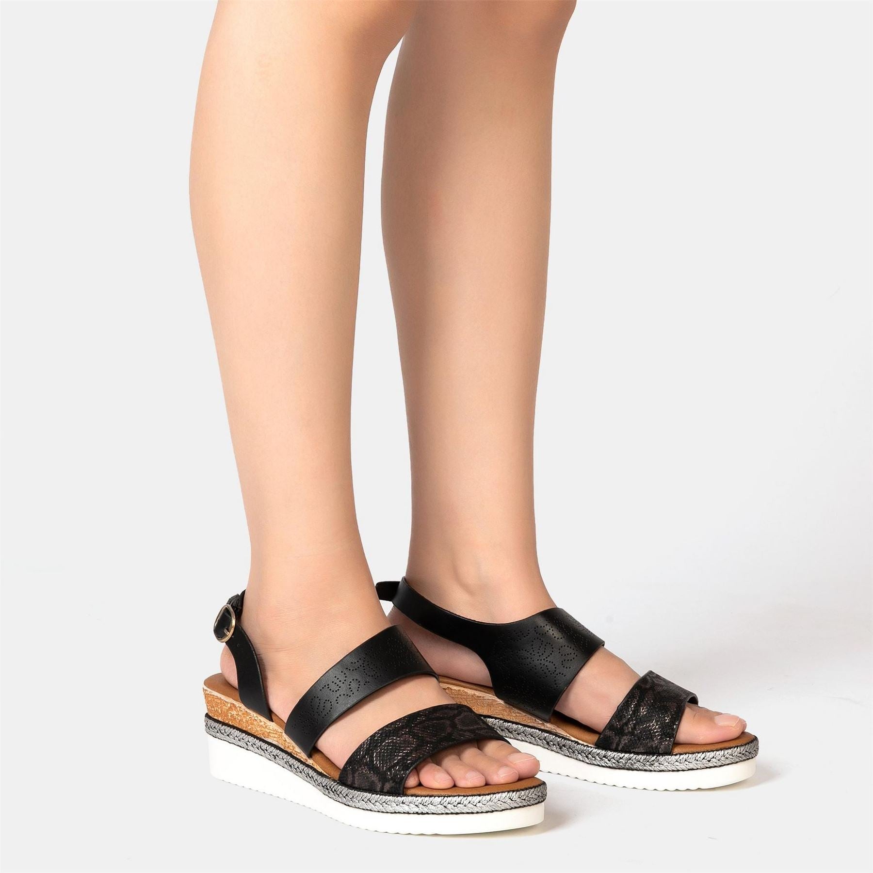 Firetrap Ella Ladies Back Strap Wedge Sandals