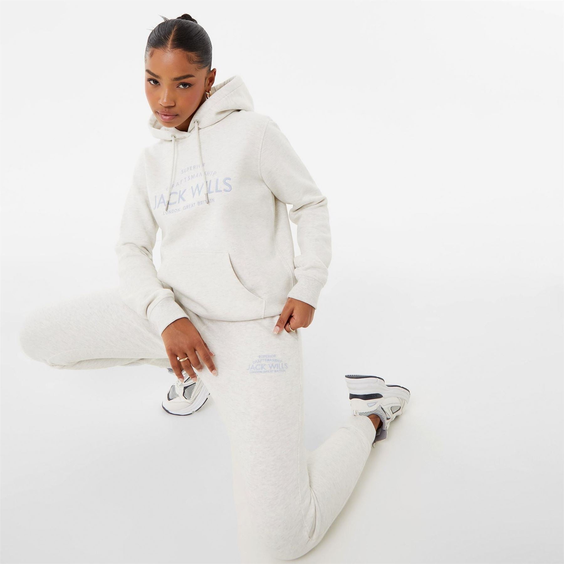 Jack Wills Hunston Graphic Logo Hoodie