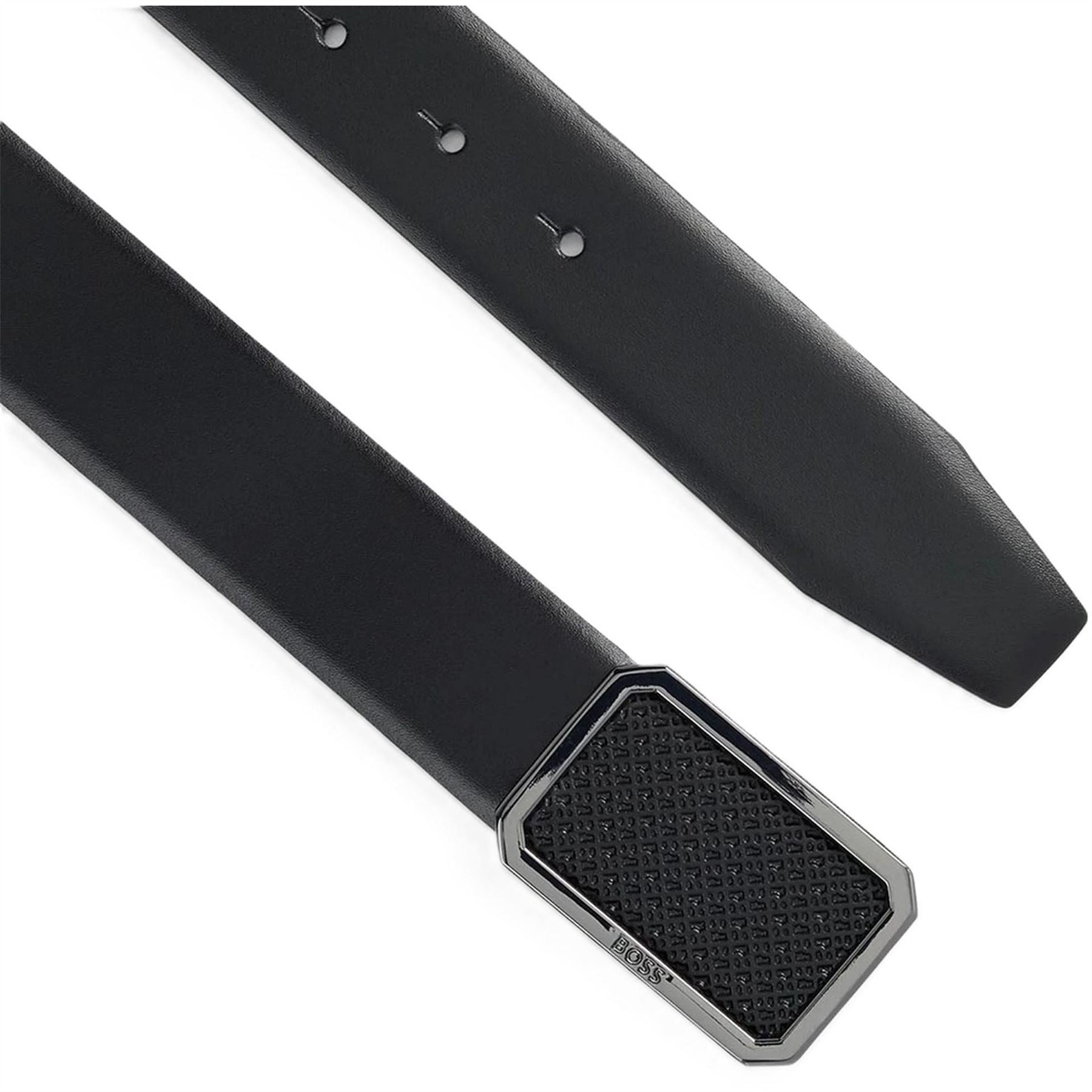 Boss Leather Pin Buckle Belt with Logo