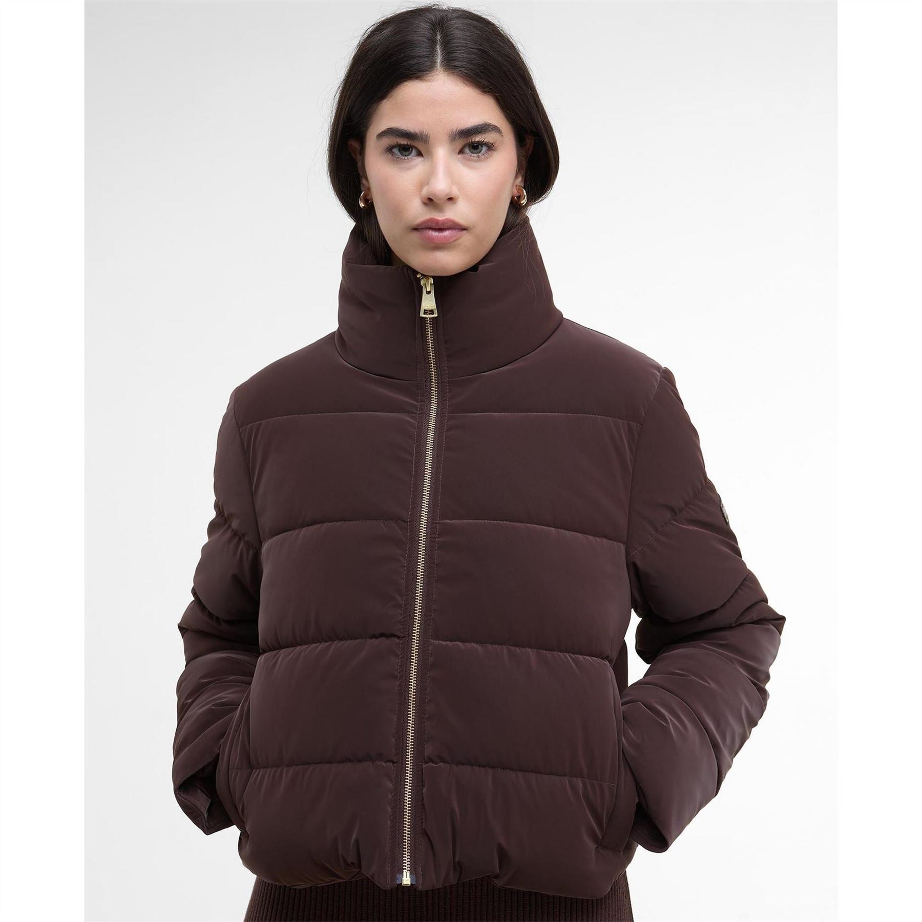 Barbour International Velvet Puffer Jacket