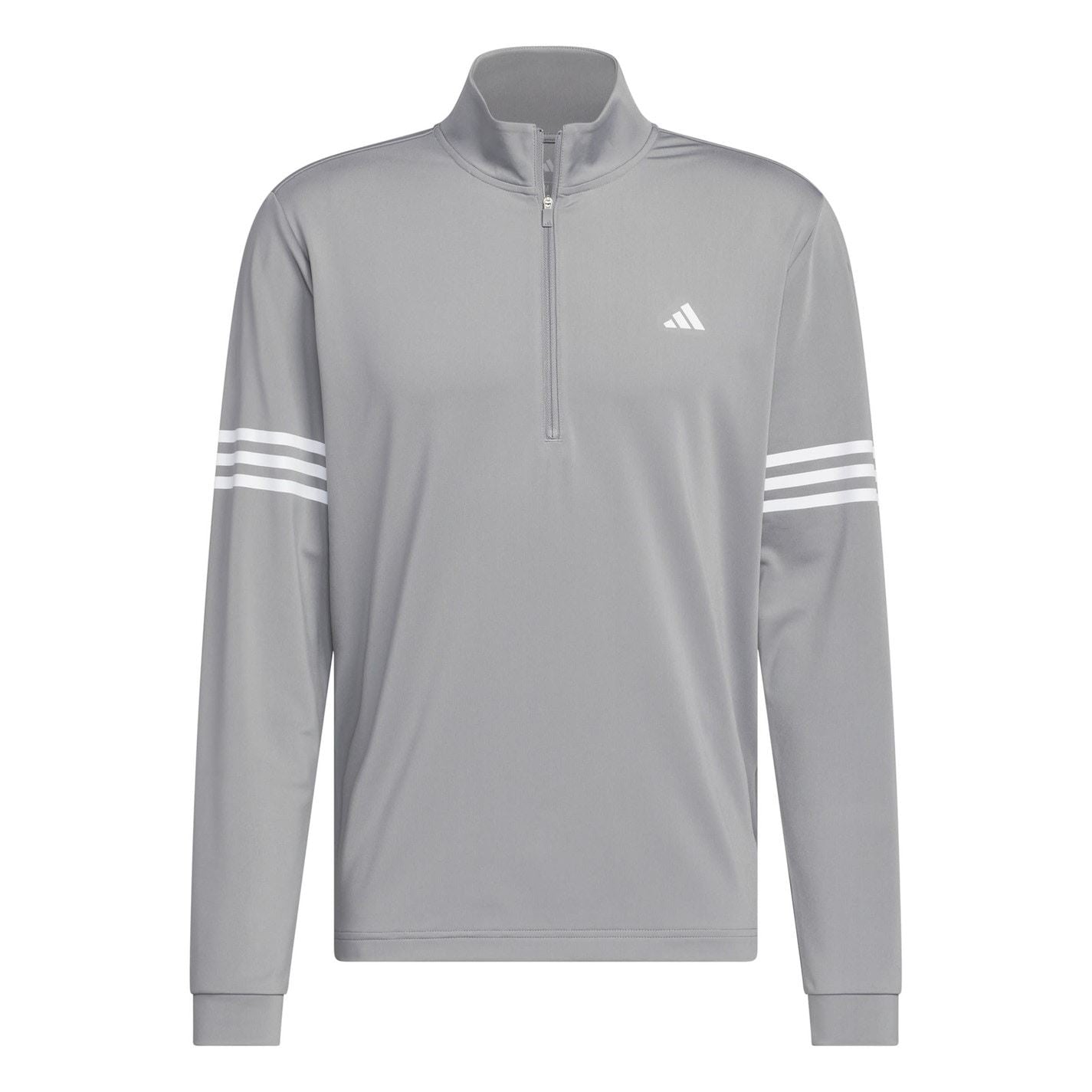 adidas Mens 3 Stripe Zip Top