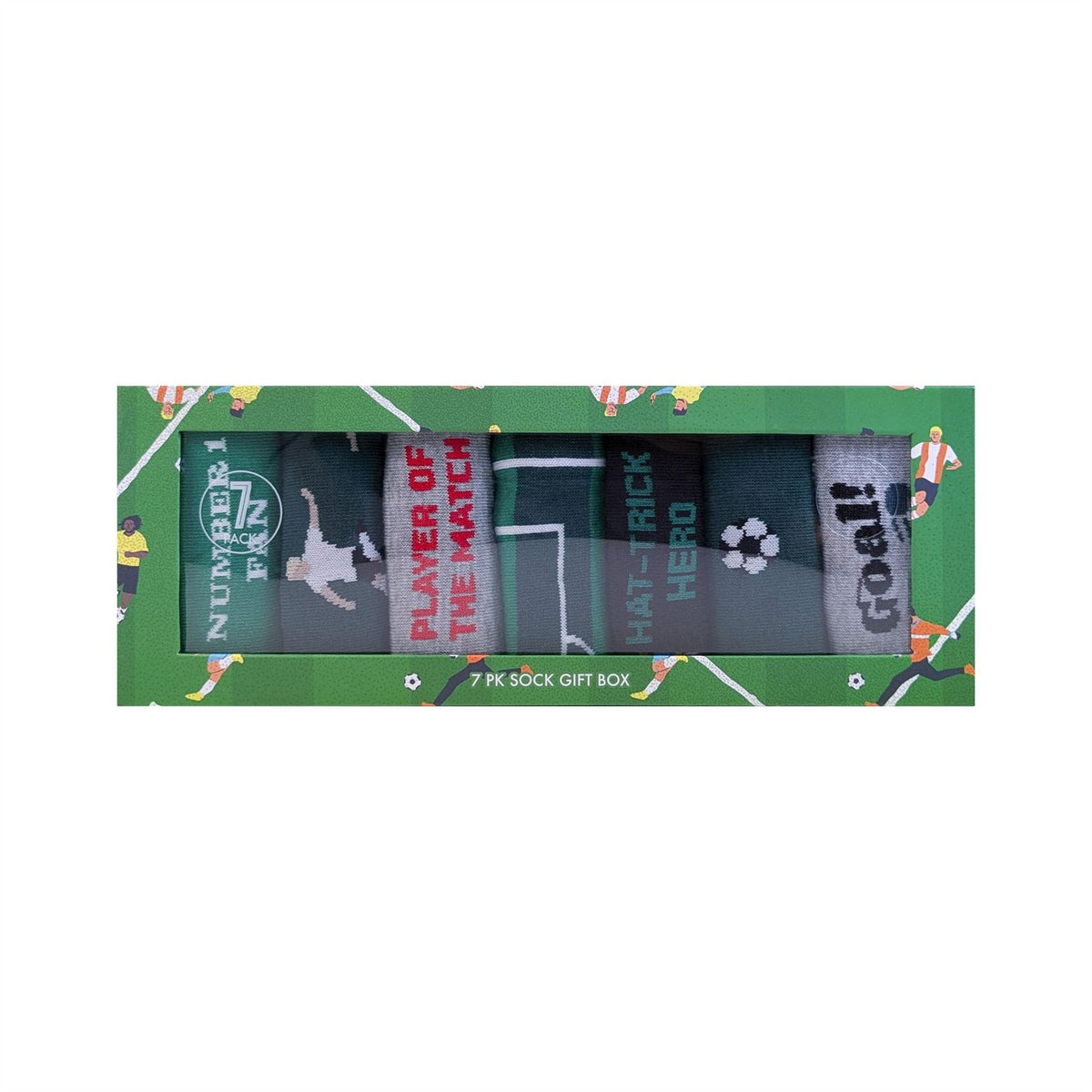 Orrsum Sock Company Football 7 Days 7 Pack Socks Gift Box