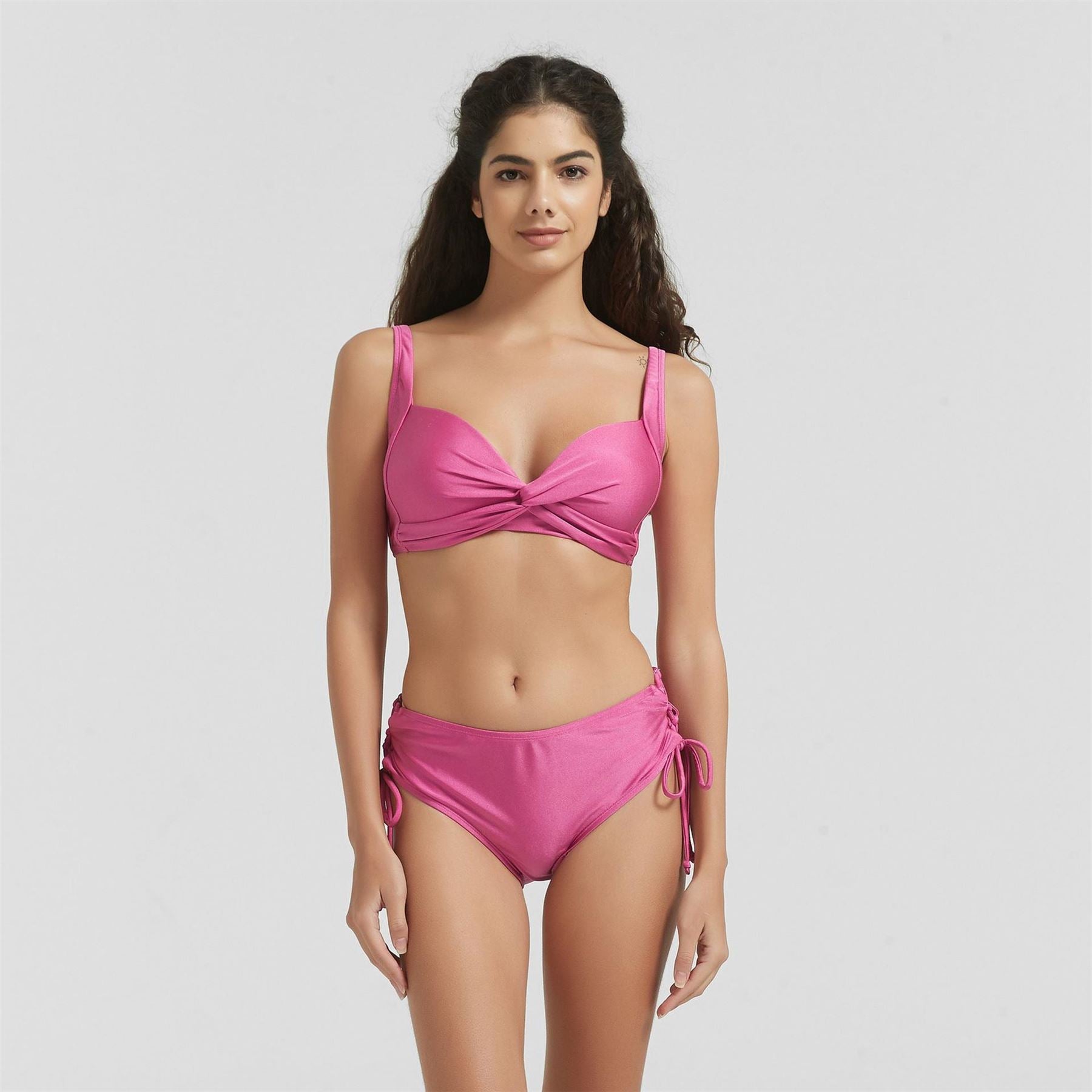 Be You Shimmer Plunge Bikni Top