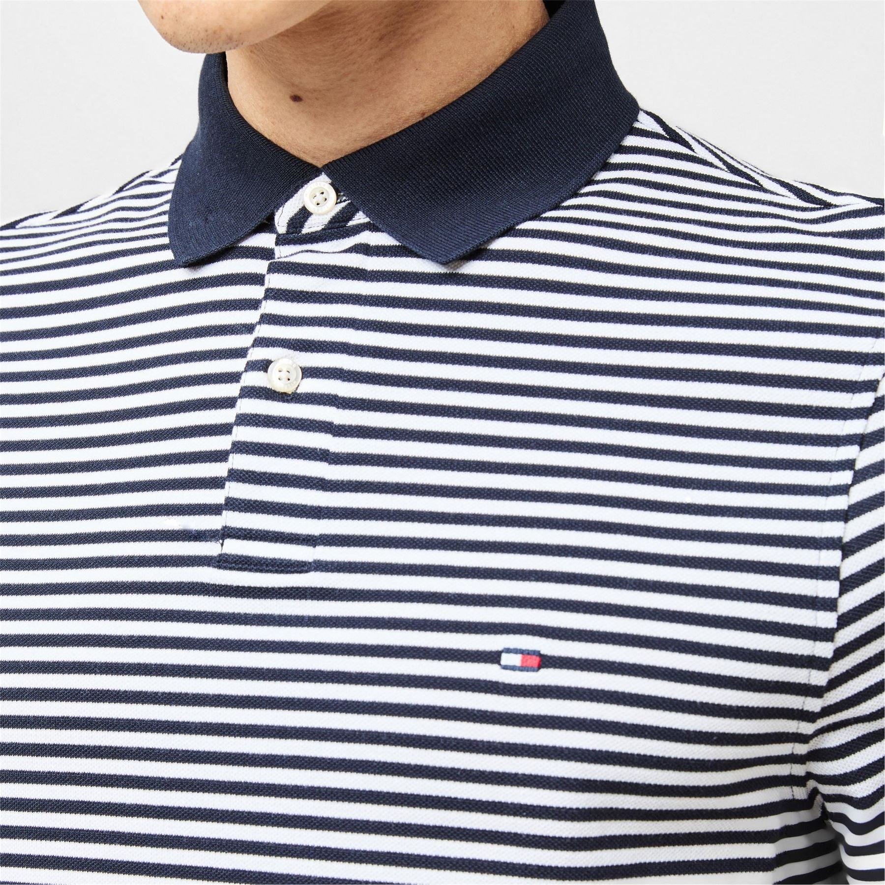 Tommy Hilfiger Stripe Piqué Short Sleeve Polo Shirt