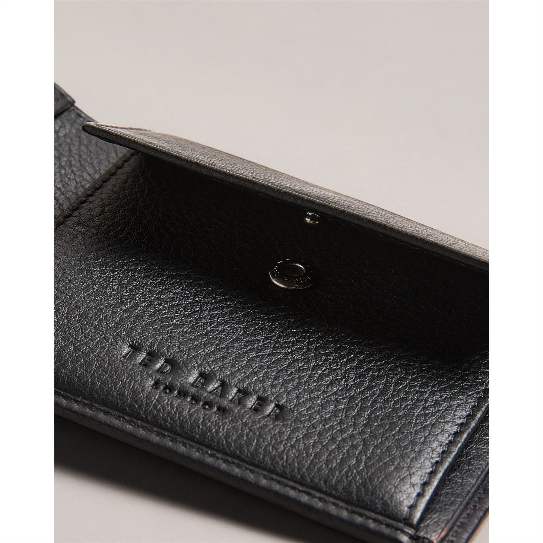 Ted Baker Stripe Patterned Embossed Logo Billfold Wallet