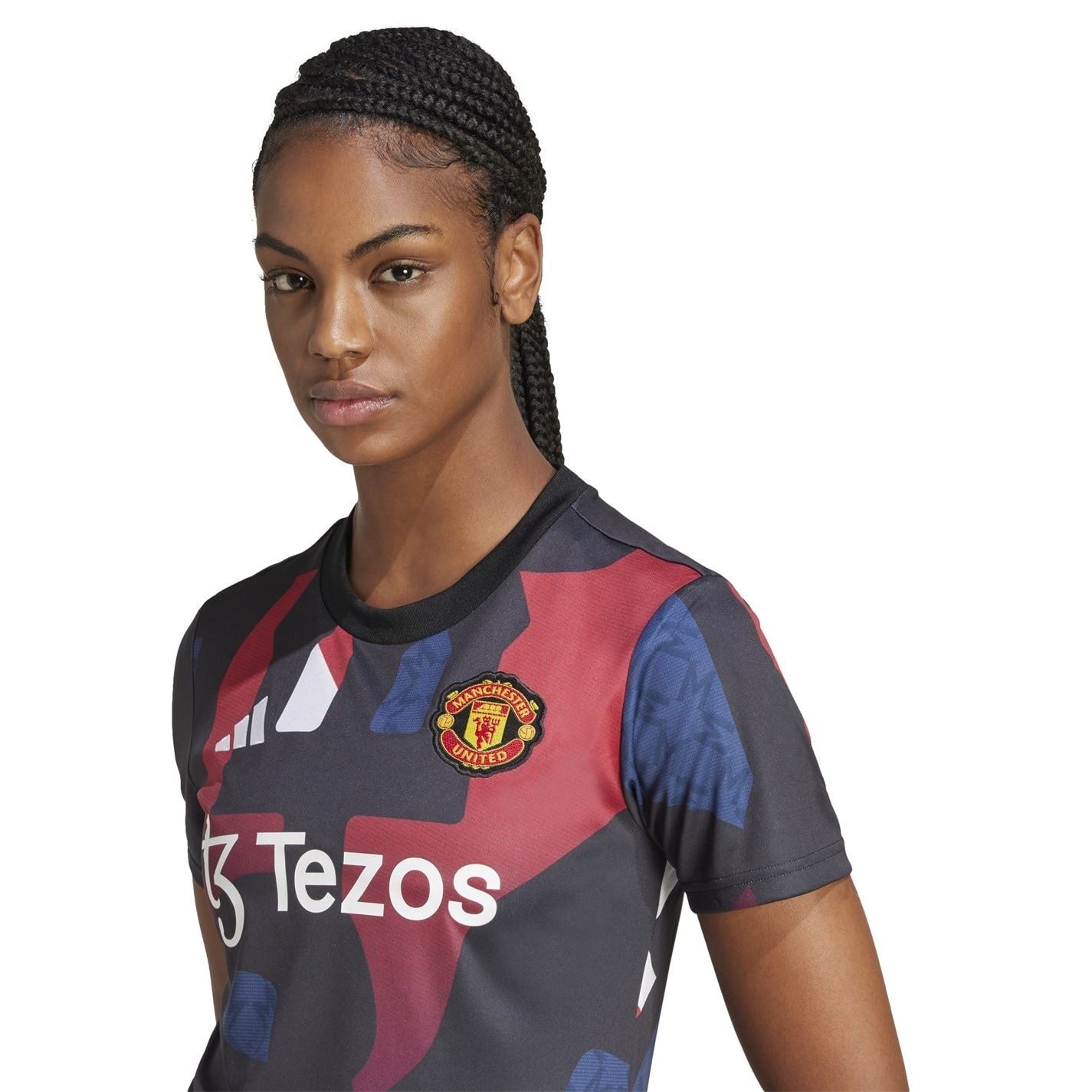 adidas Womens Manchester United Prematch Shirt 2024 2025