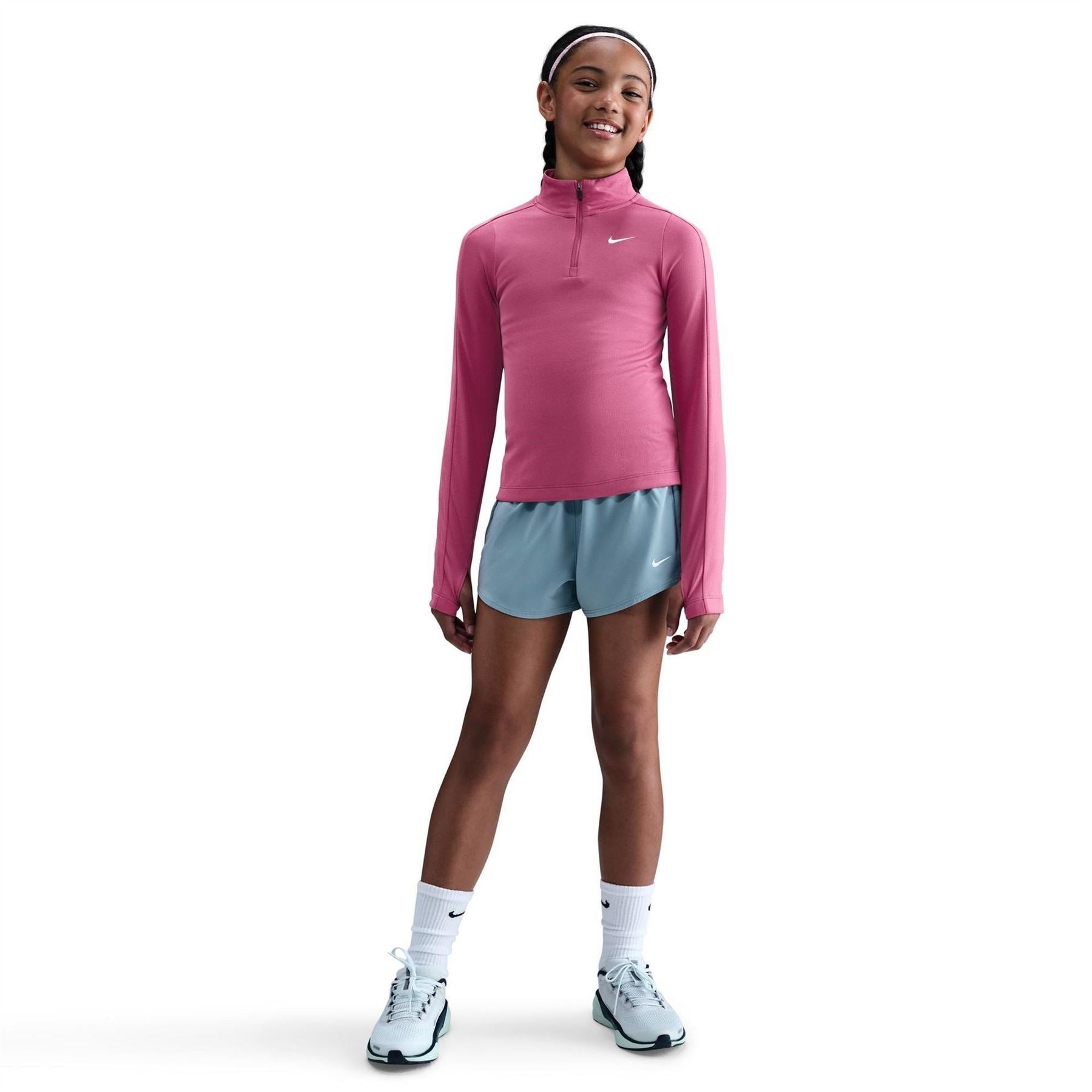 Nike Older Girls Dri Fit Long Sleeve Half Zip