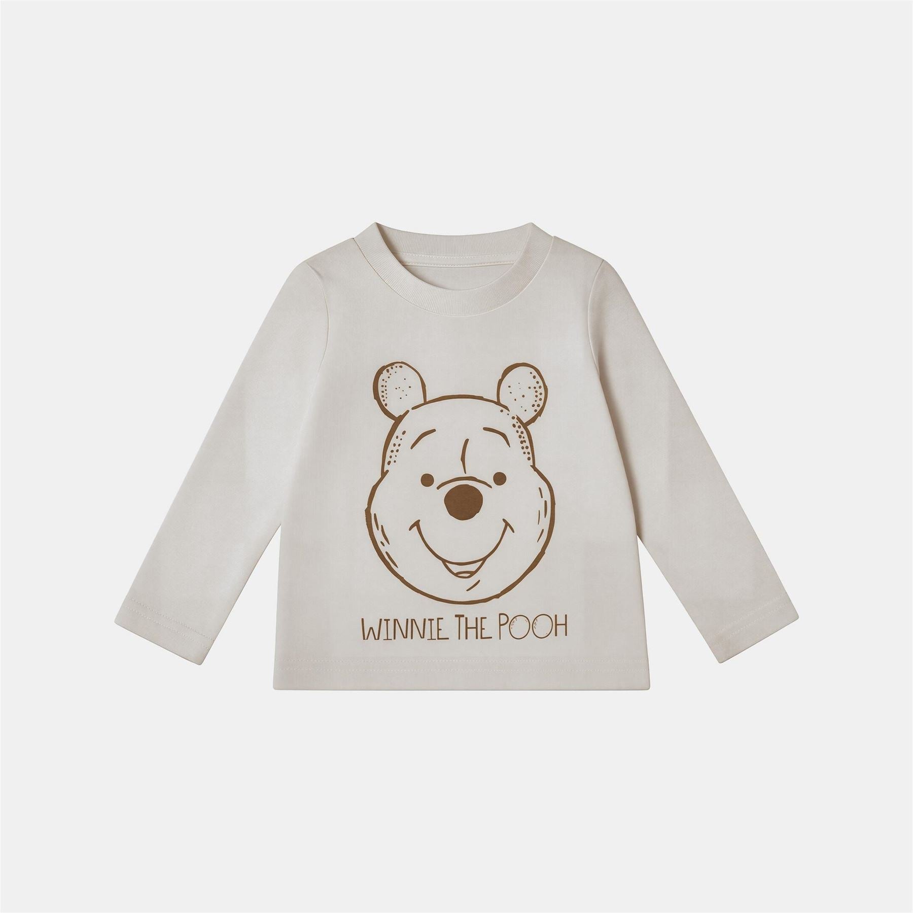 Character Winnie The Pooh Graphic Crew Neck Long Sleeve T-Shirt Athletic Coord Set