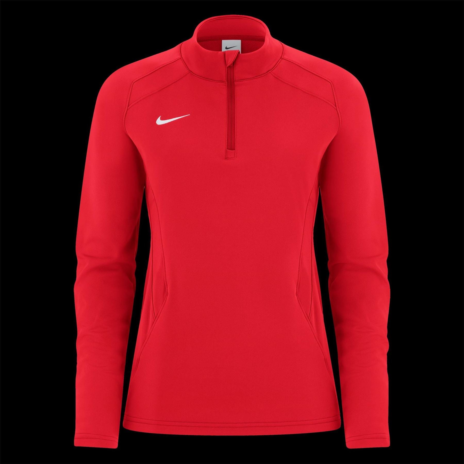Nike Quarter Zip Funnel Neck Long Sleeve Athletic Top
