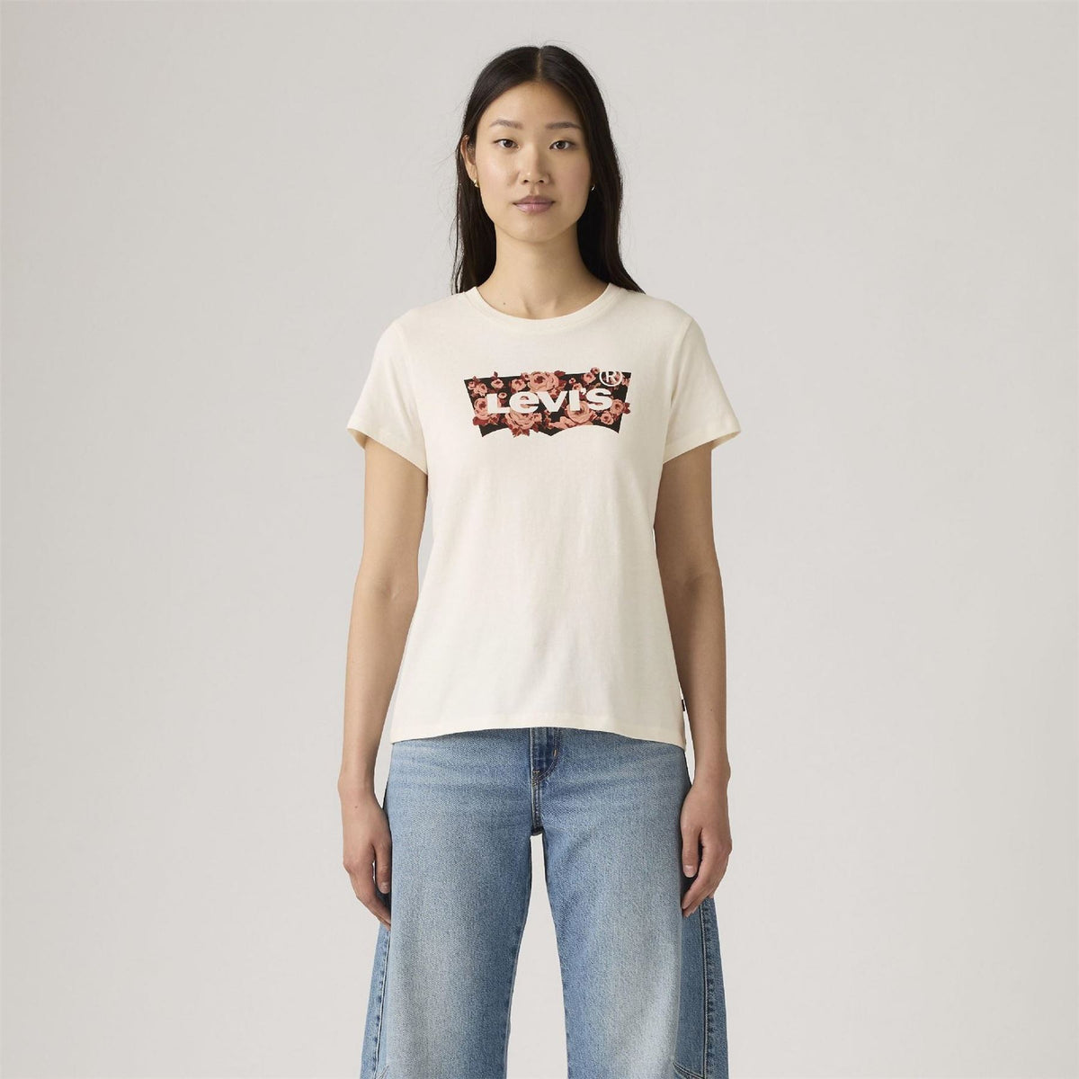 Levis The Perfect Wordmark Graphic Crew Neck Short Sleeve T-Shirt