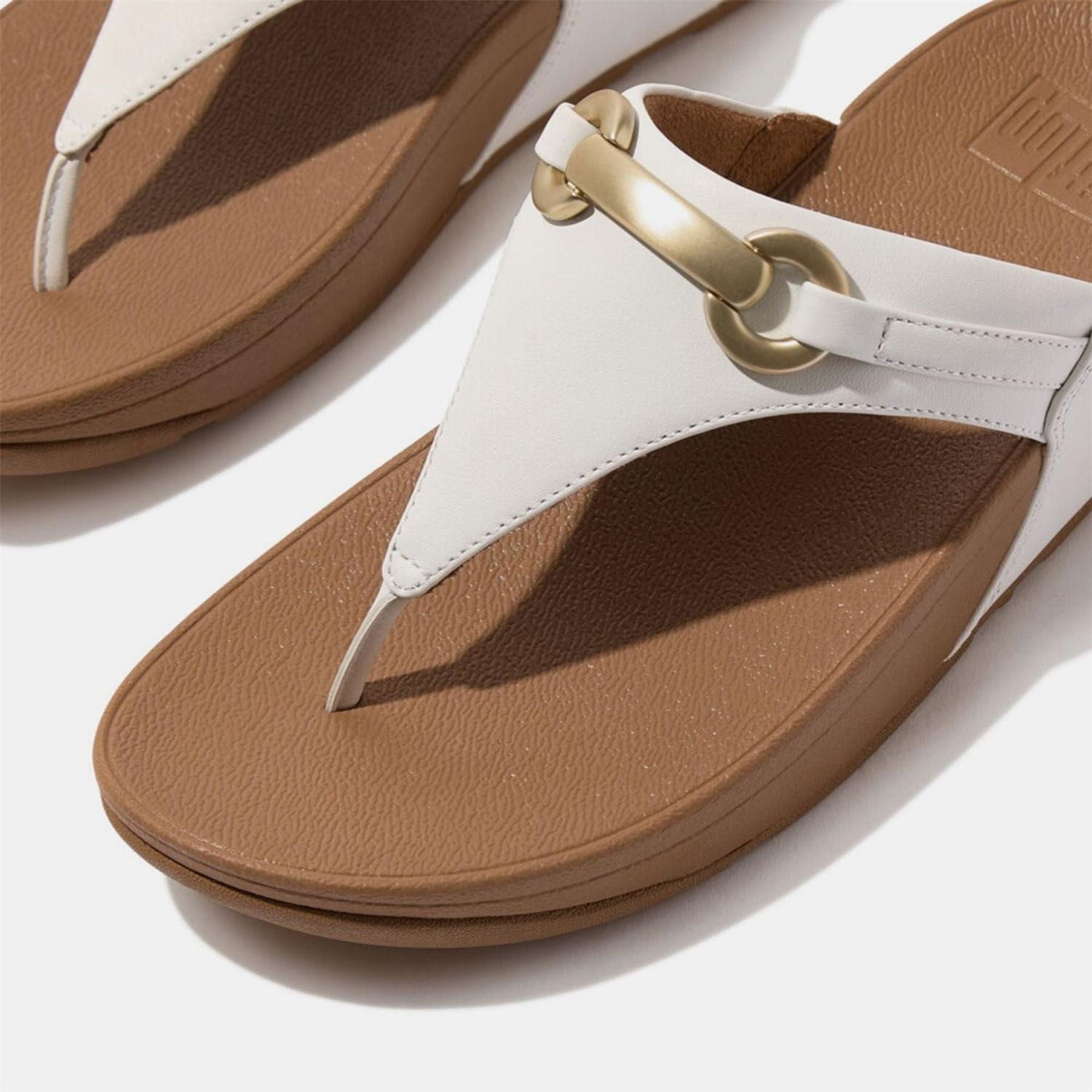FitFlop Chunky Snaffle Leather Toe Post Sandals