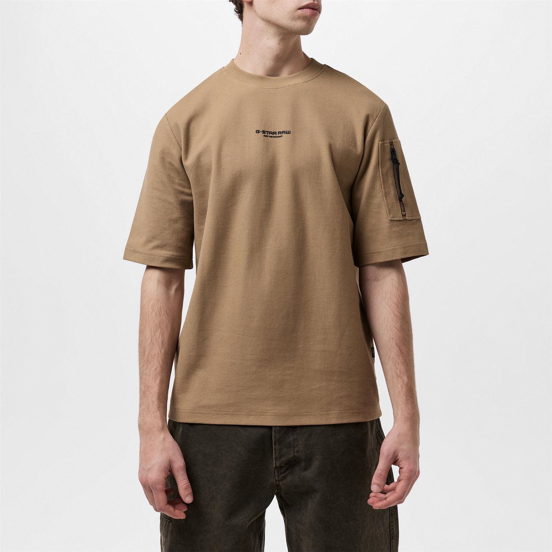 G Star Regular Fit Lettering Crew Neck T-Shirt