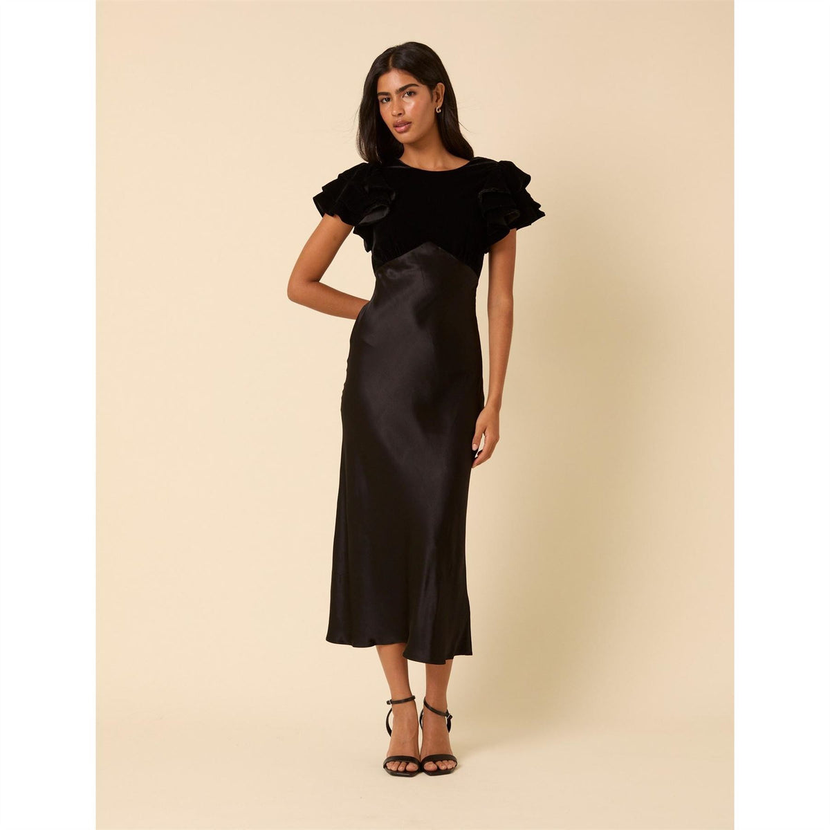 Nobodys Child Lola Velvet Mix Midi Dress