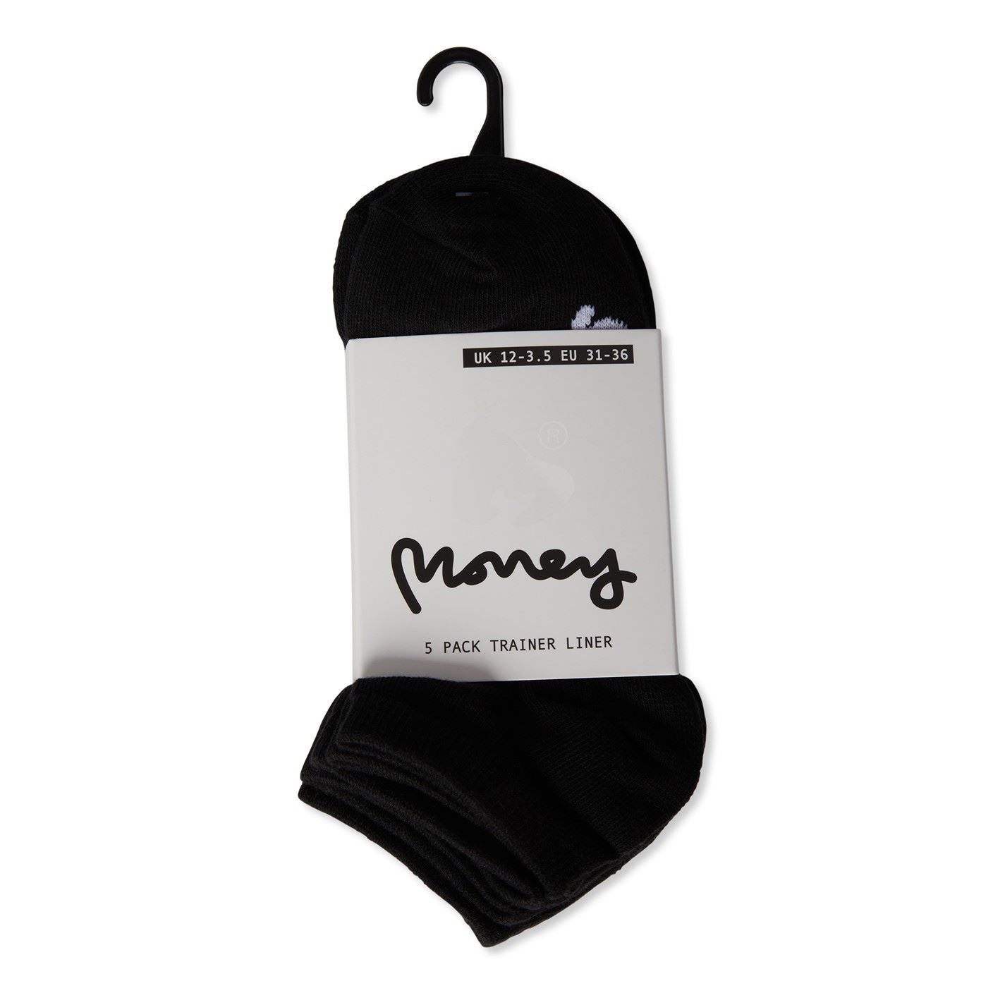 Money Zena 5 Pack Junior No Show Liner Socks