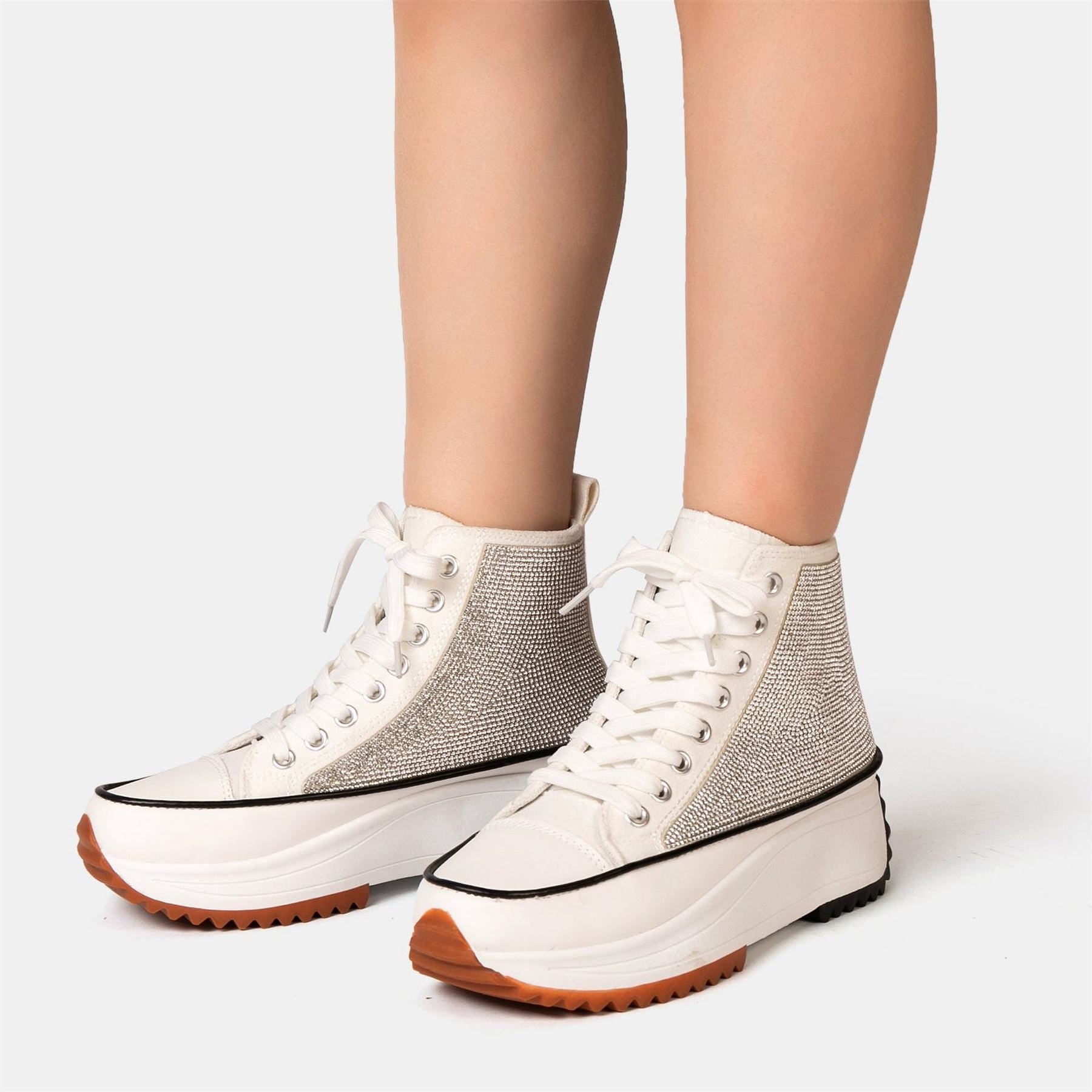 Firetrap Platform Hi Top Ladies Trainers