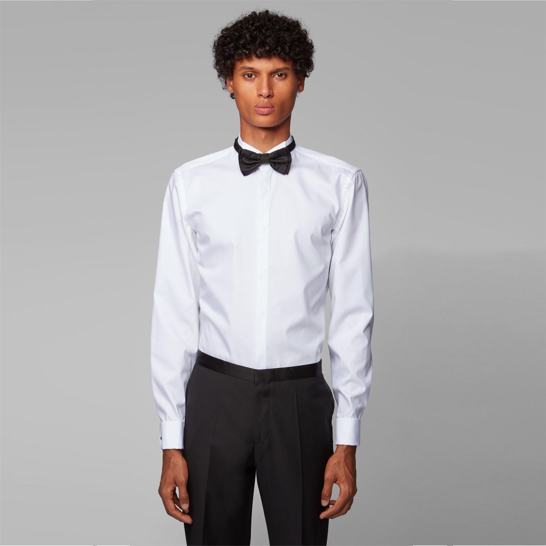 Boss Collared Neck Long Sleeve Cuff Shirt