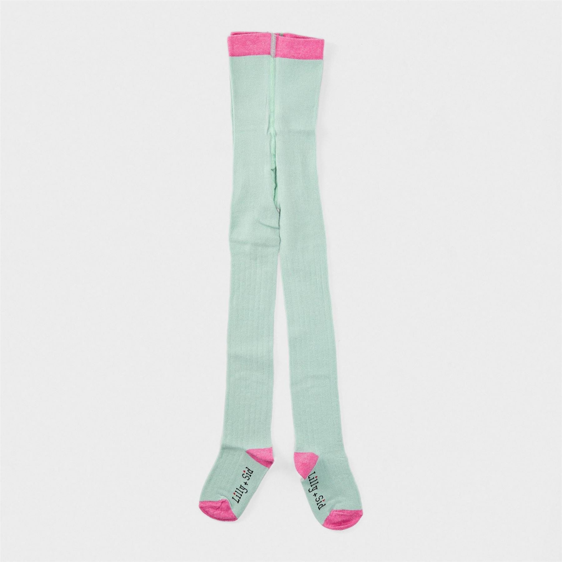 Lilly and Sid Sage Rib Opaque Tights