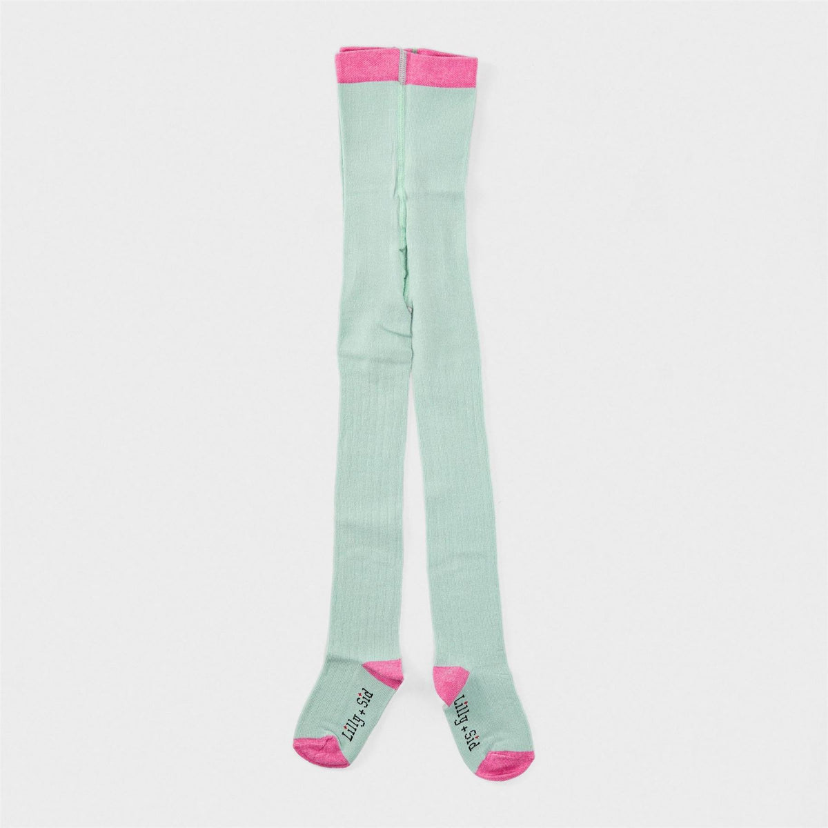 Lilly and Sid Sage Rib Opaque Tights
