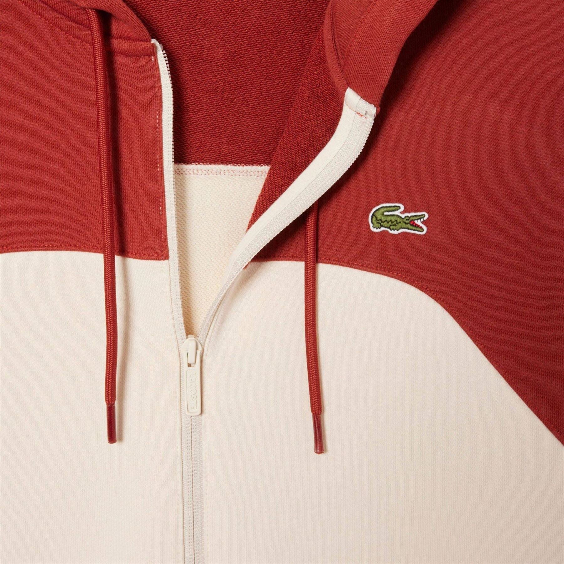 Lacoste Crocodile Print Hooded Full-Zip Jacket